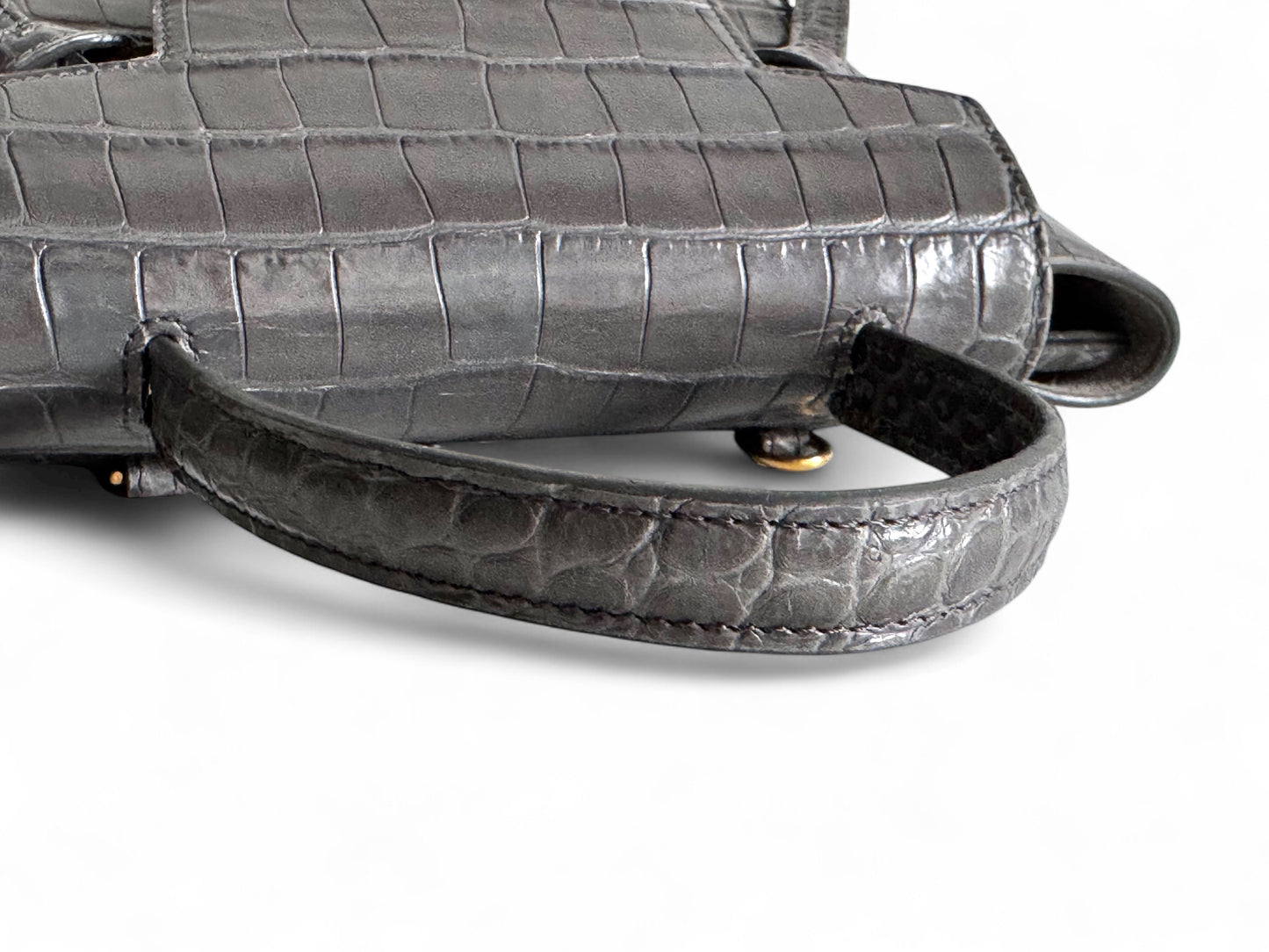 CELINE Calfskin Crocodile Embossed Nano Belt Bag