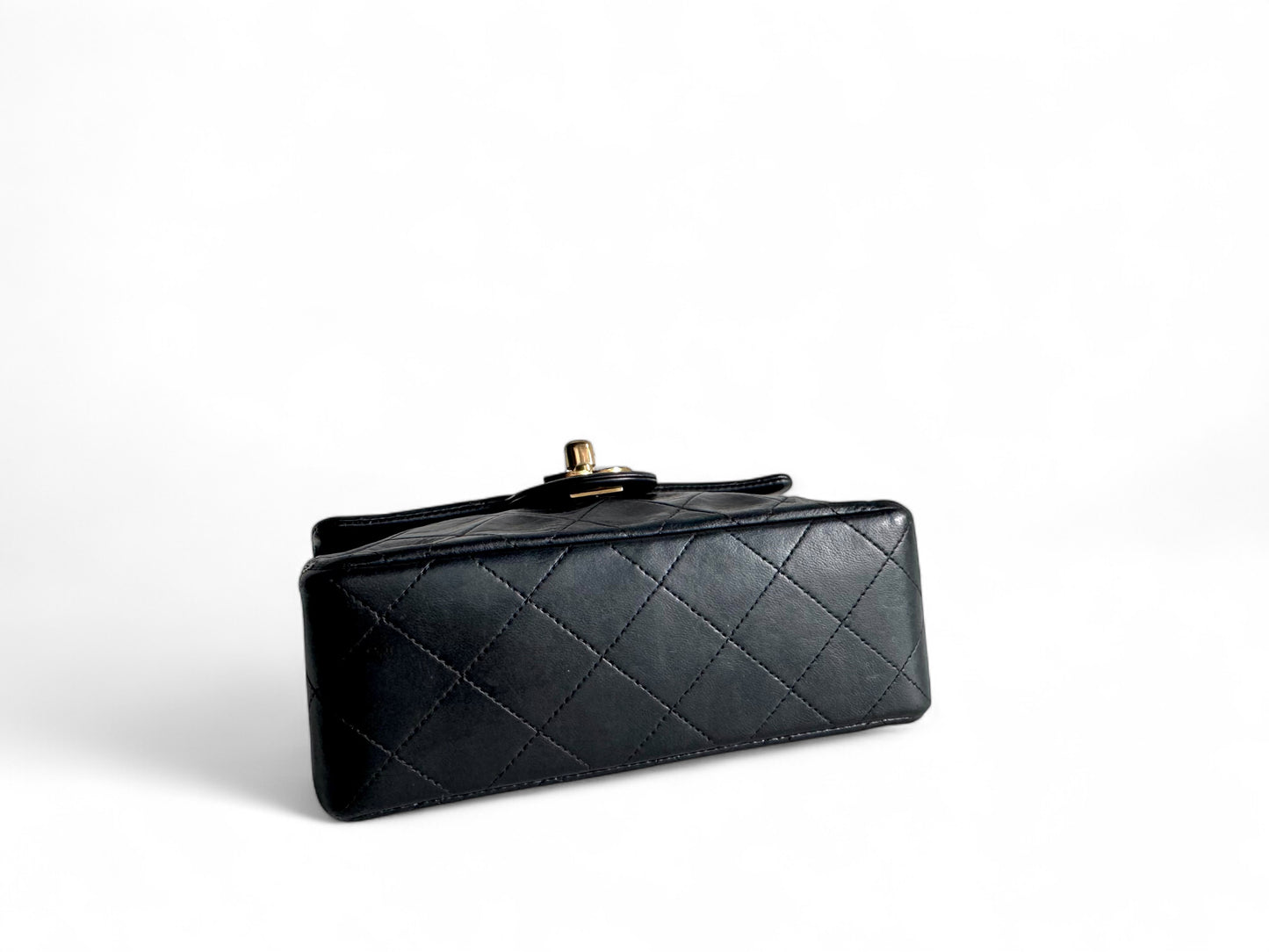 CHANEL Lambskin Mini Square Classic Single Flap Bag