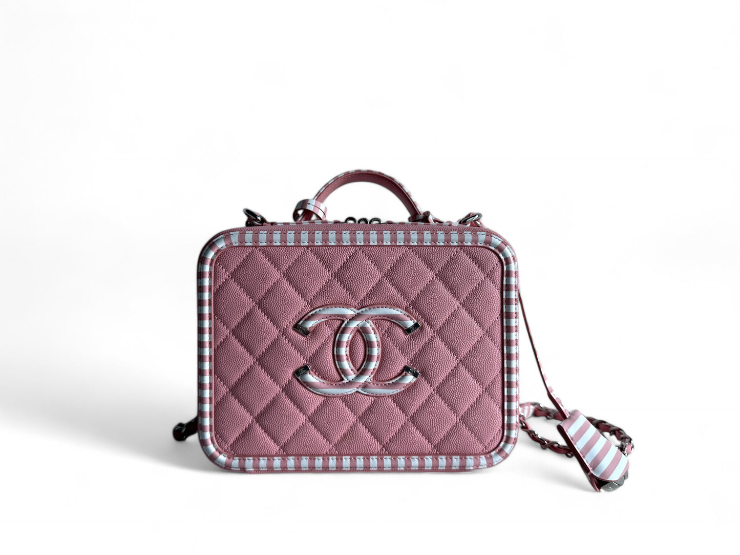 CHANEL 2018 Filigree Vanity Top Handle Bag