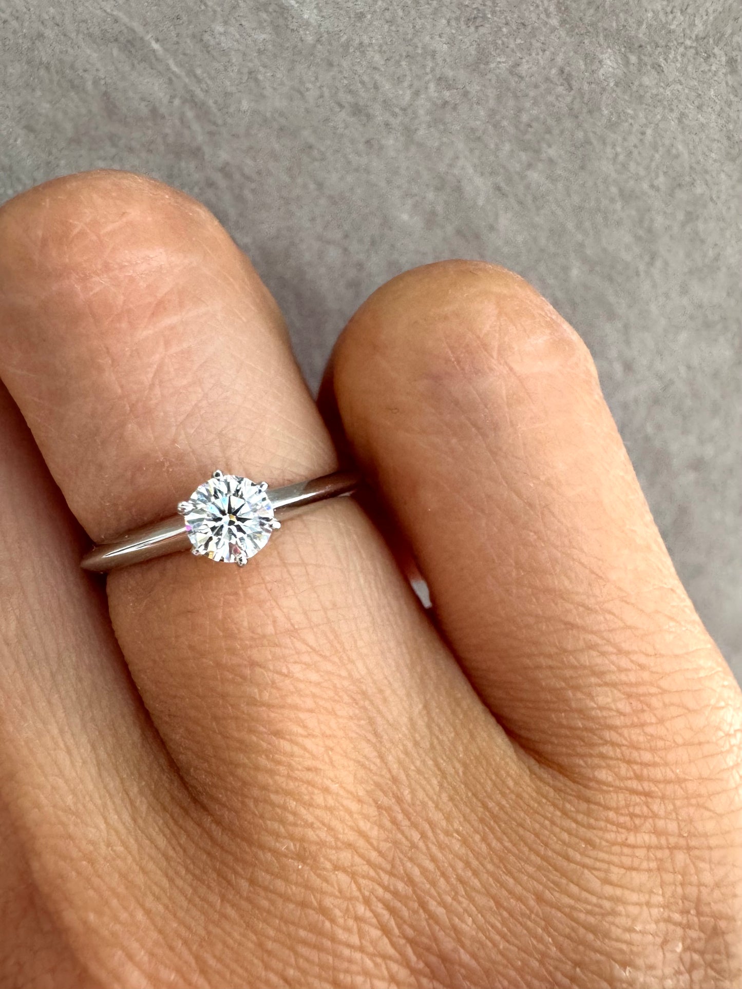 TIFFANY & CO. Solitaire Diamond Engagement Ring