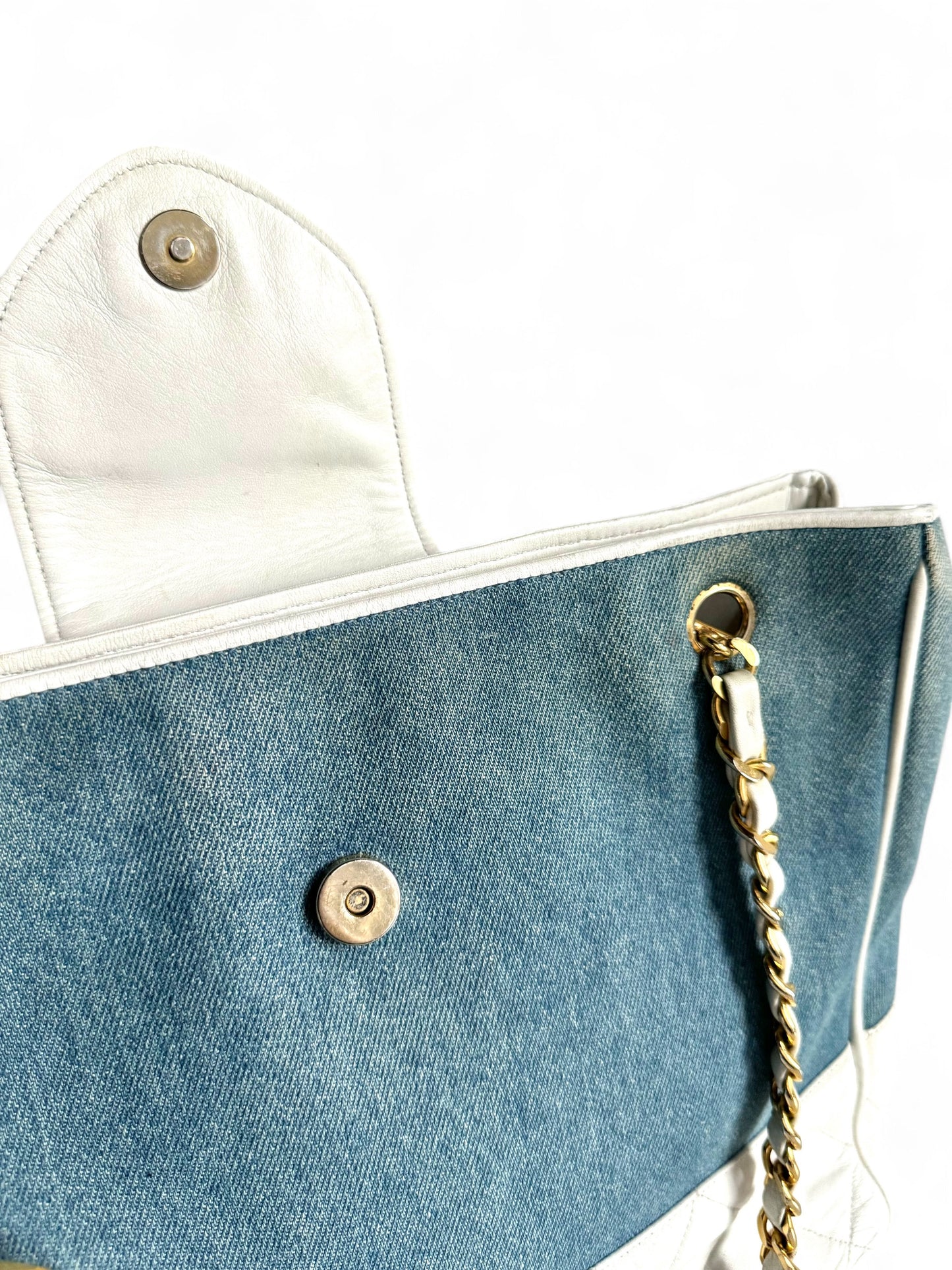 CHANEL Denim Lambskin Tote