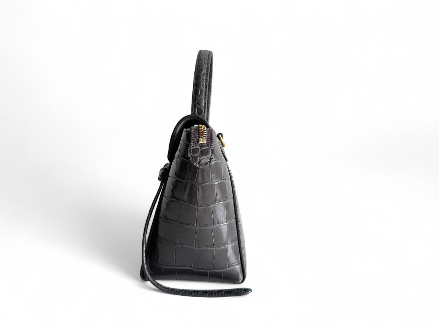 CELINE Calfskin Crocodile Embossed Nano Belt Bag