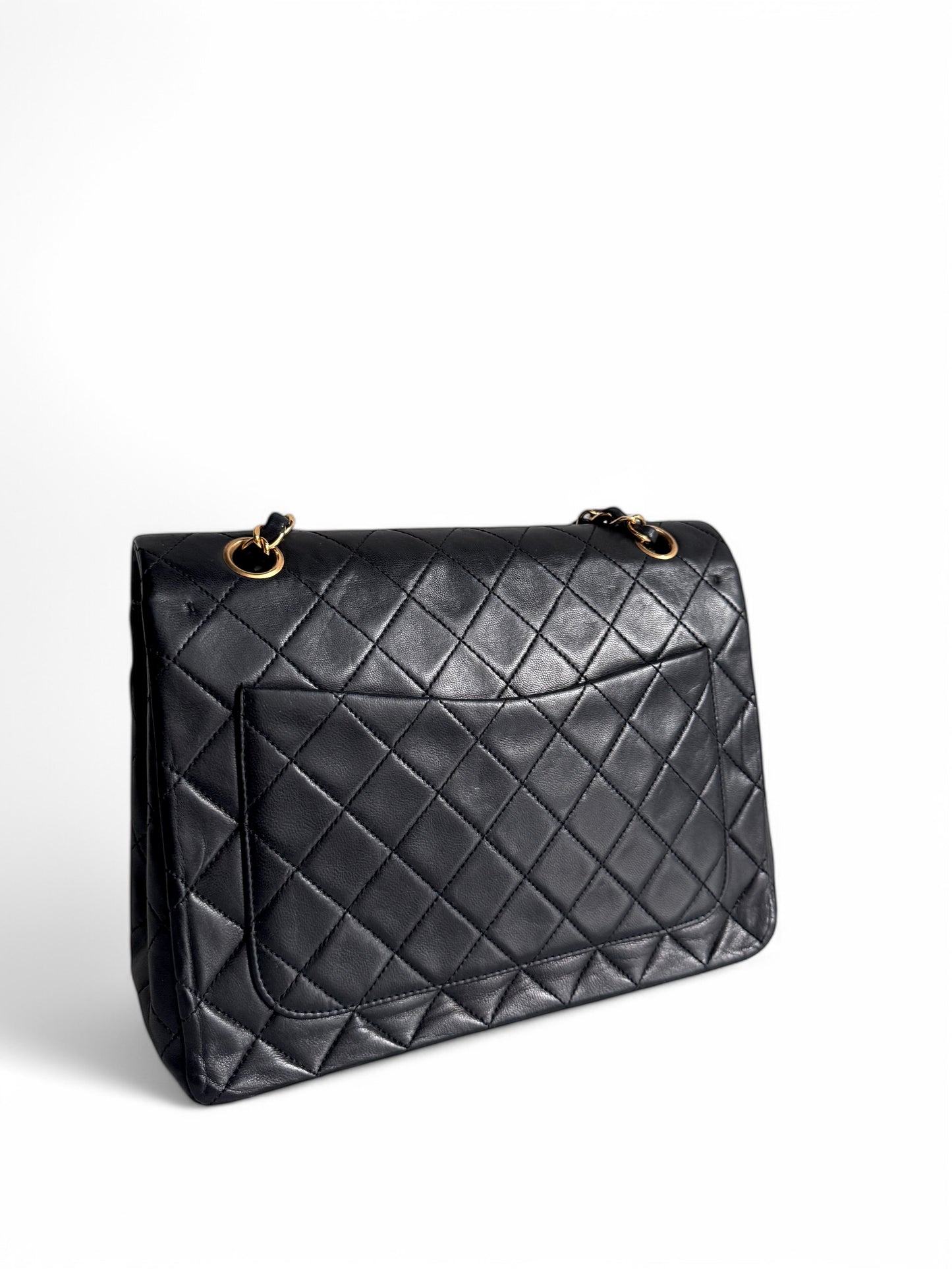 CHANEL Lambskin Quilted Medium Double Flap