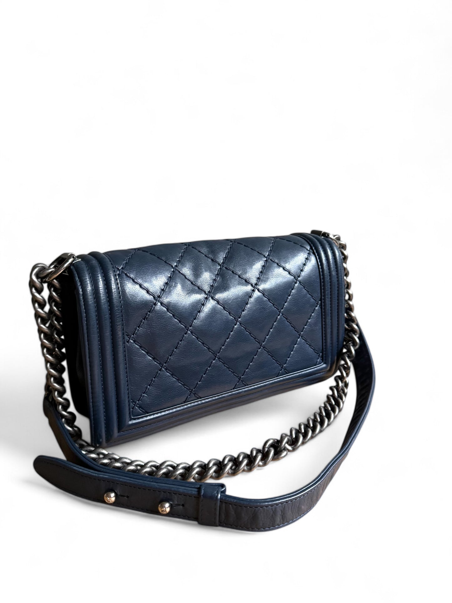 Chanel Quilted Leather Medium Boy Bag