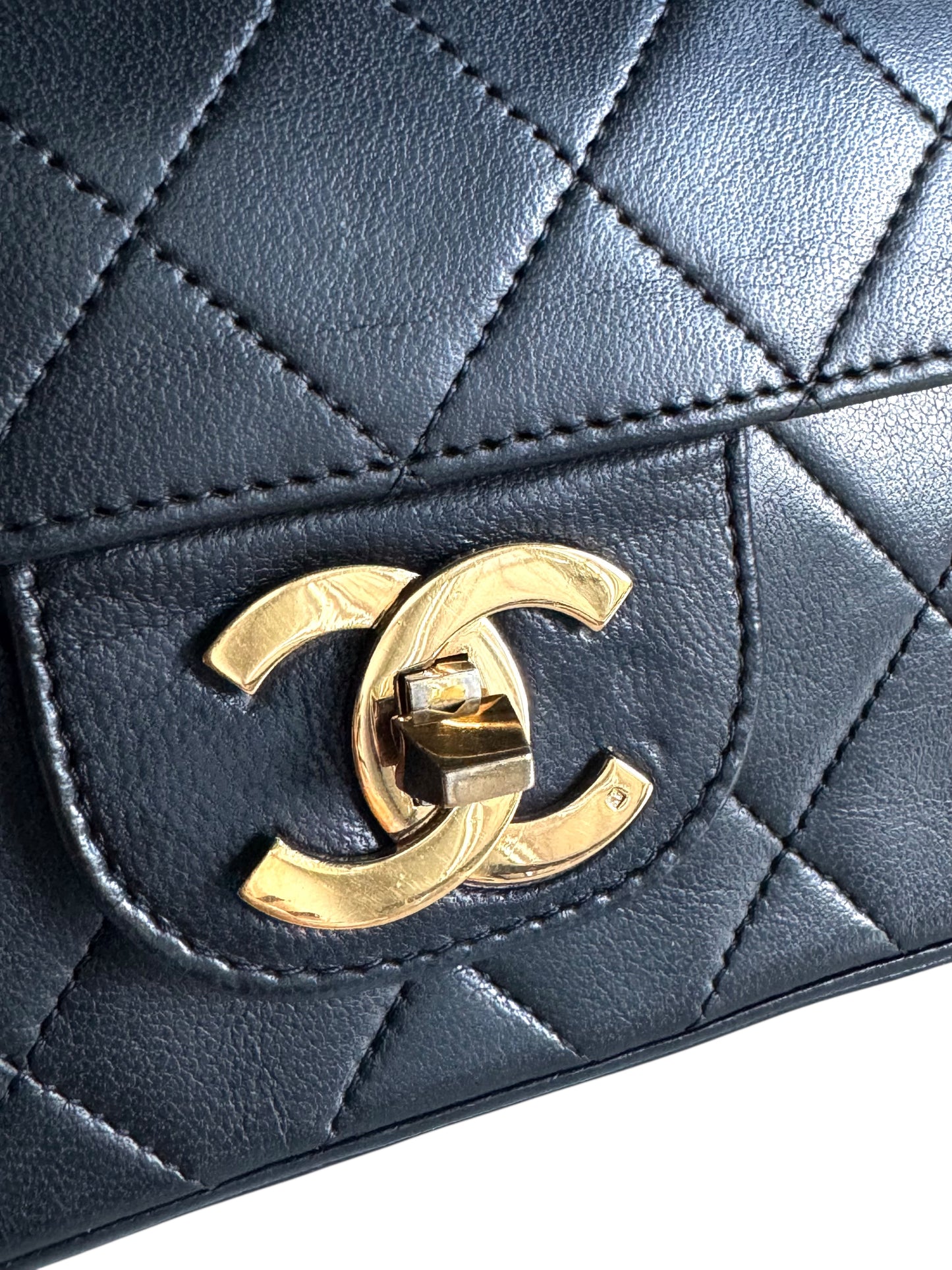 CHANEL Lambskin Medium Mademoiselle Double Flap