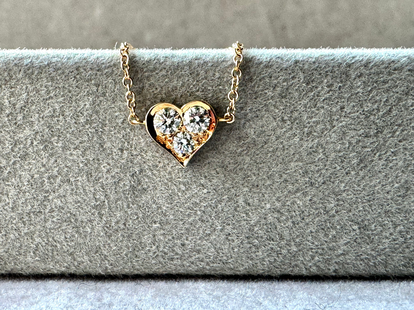 Tiffany & Co. 3 Stone Diamond Heart Bracelet in Rosegold