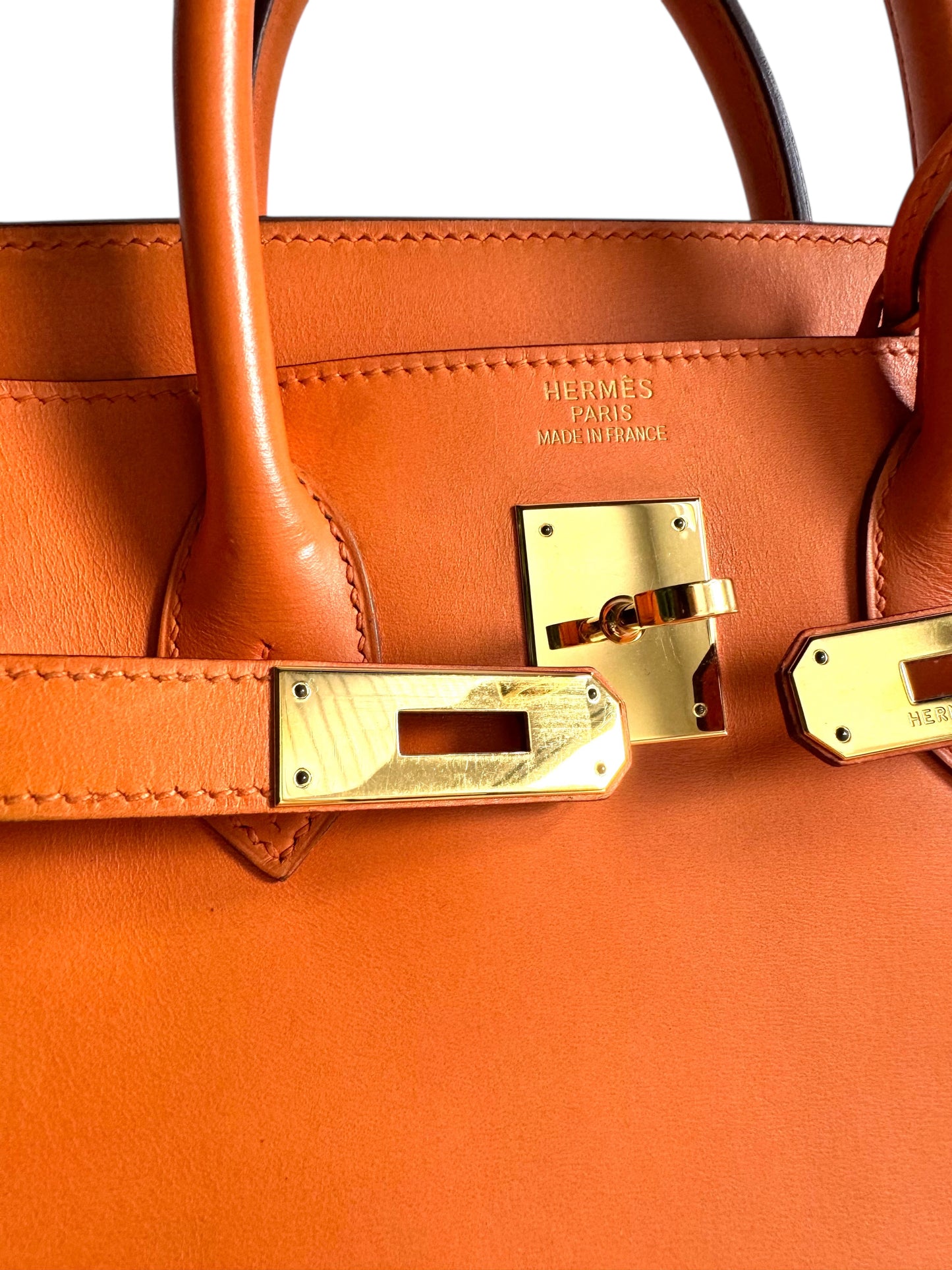 HERMES Box Calfskin Leather HAC Birkin 32