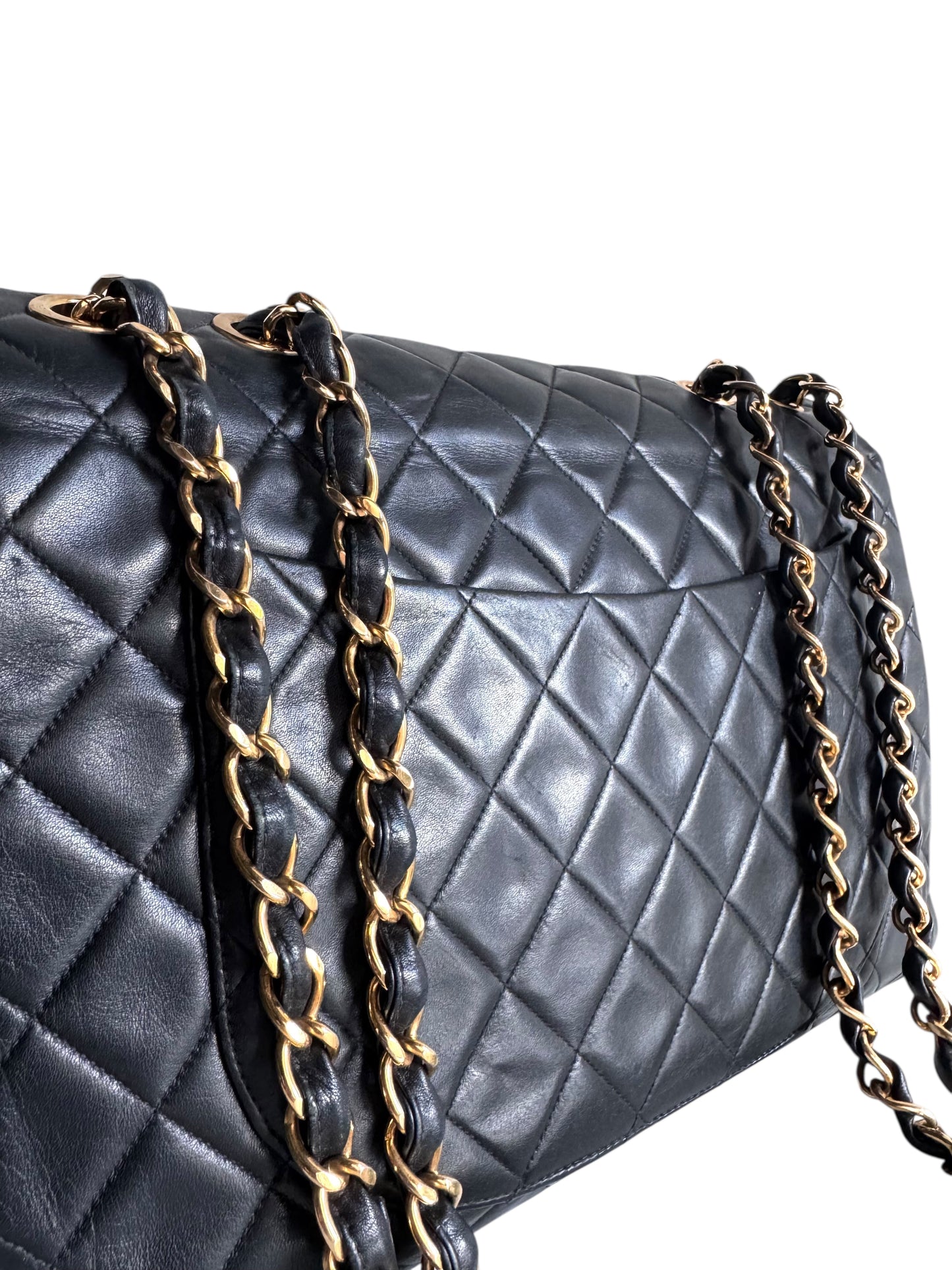CHANEL Lambskin Quilted XL Jumbo Single Flap Bag