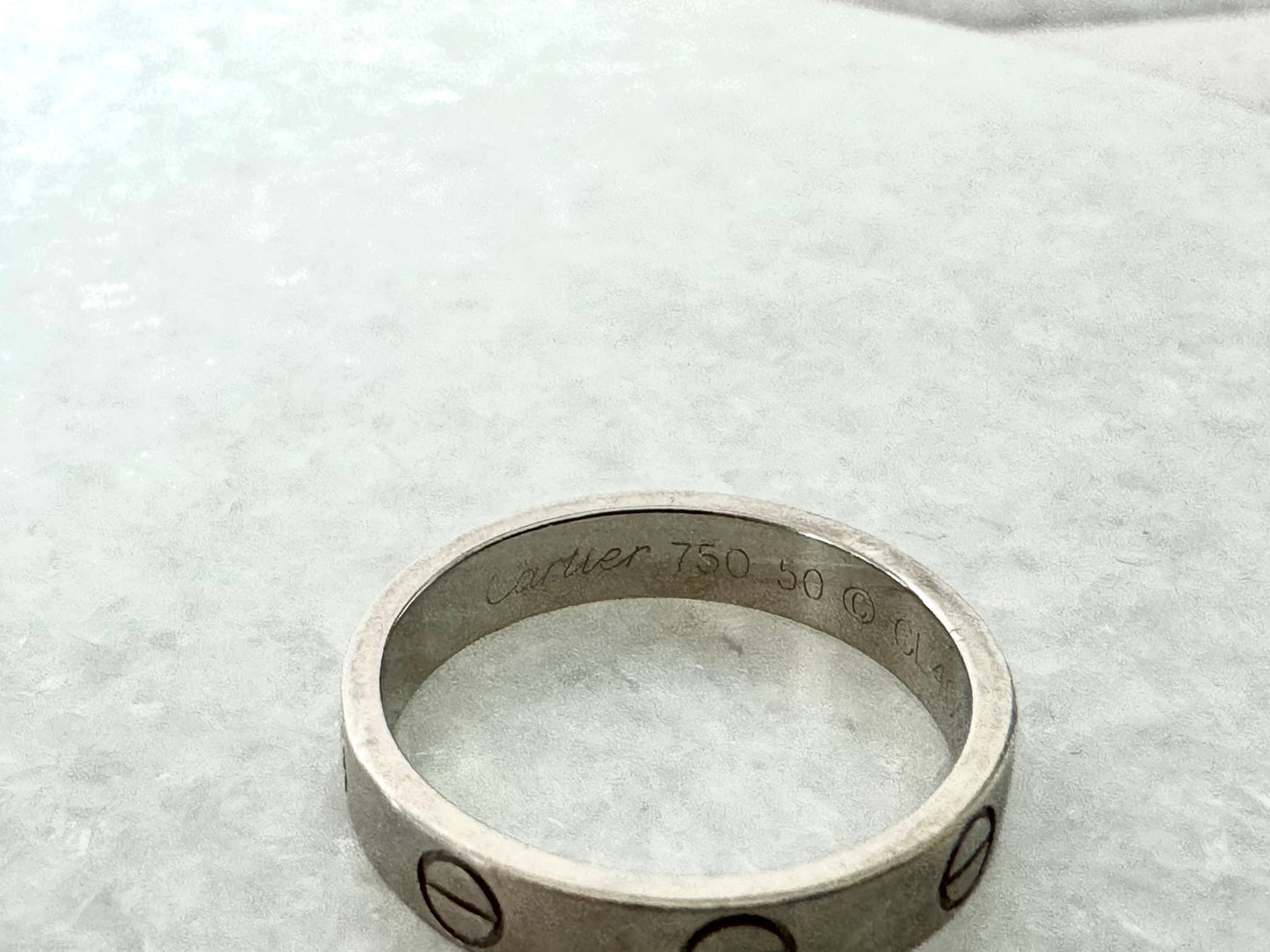 CARTIER 18K White Gold 3.5mm LOVE Wedding Band Ring