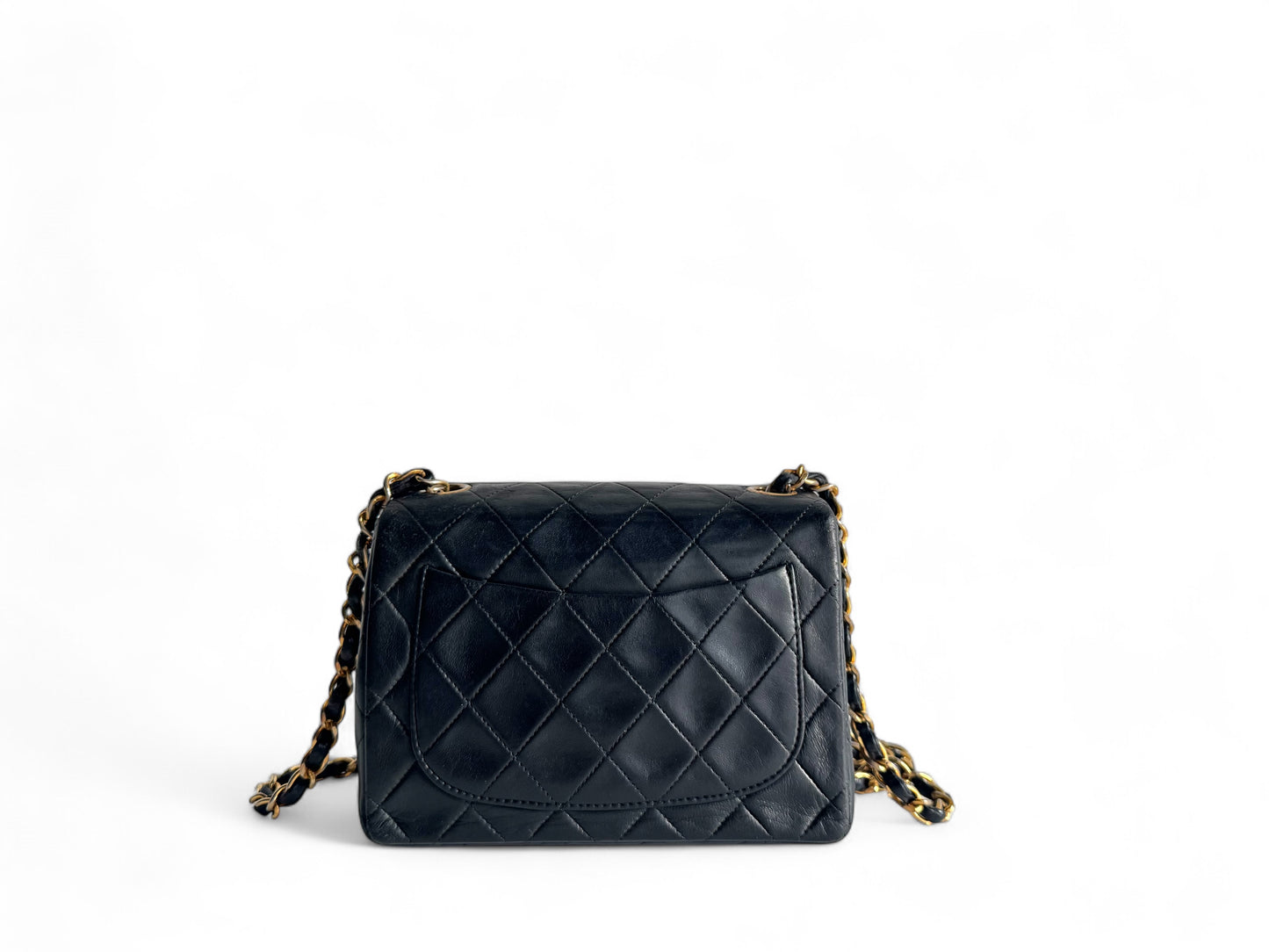 CHANEL Lambskin Mini Square Classic Single Flap Bag