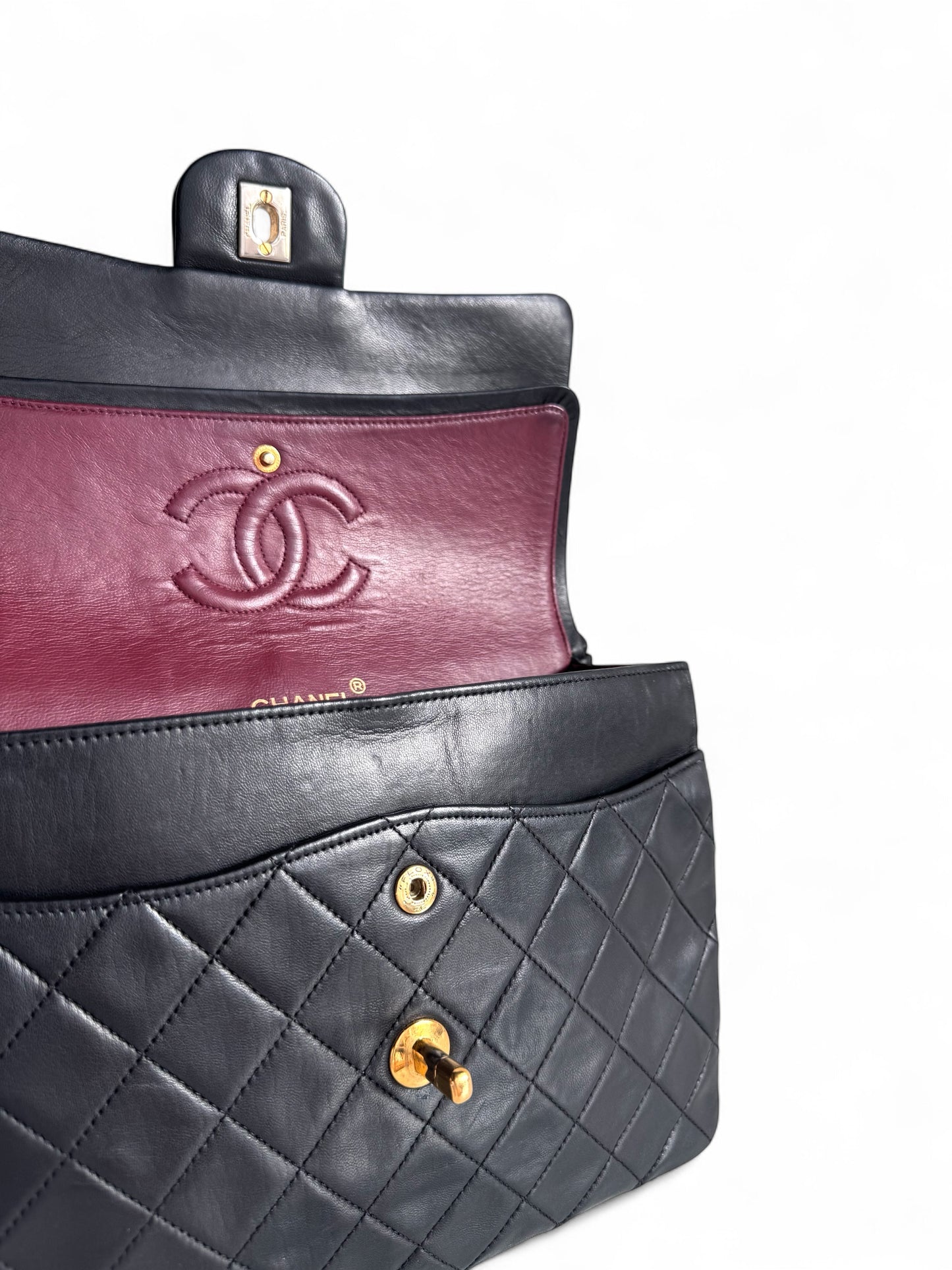 CHANEL Lambskin Classic Medium Double Flap