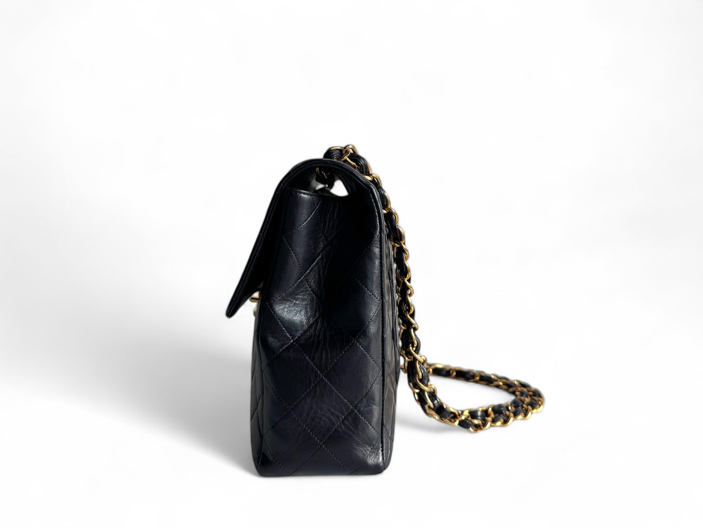 CHANEL Medium Lambskin Matelasse Single Flap Chain Bag