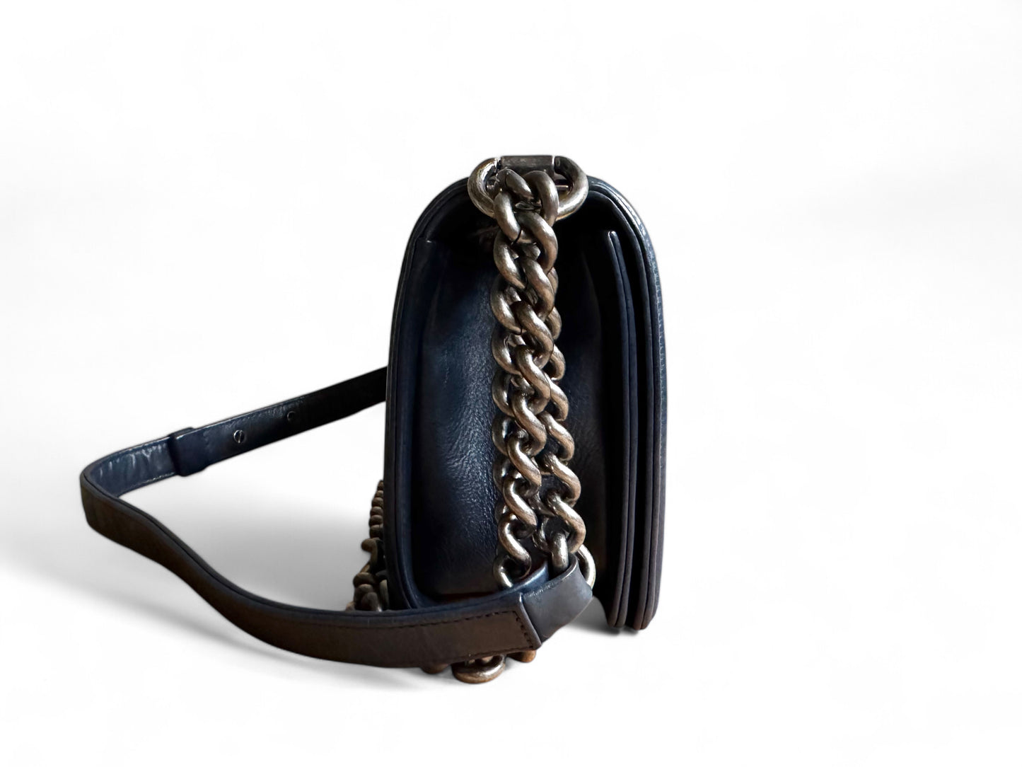 Chanel Quilted Leather Medium Boy Bag