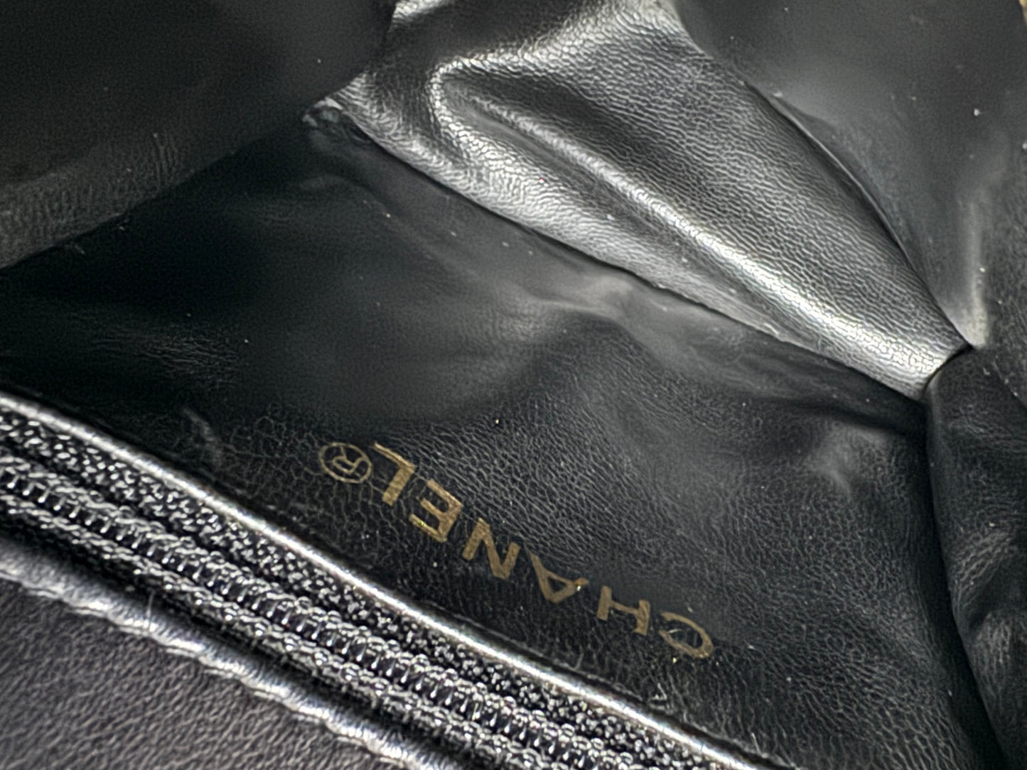 CHANEL Lambskin Quilted Flap Waist Belt Bag