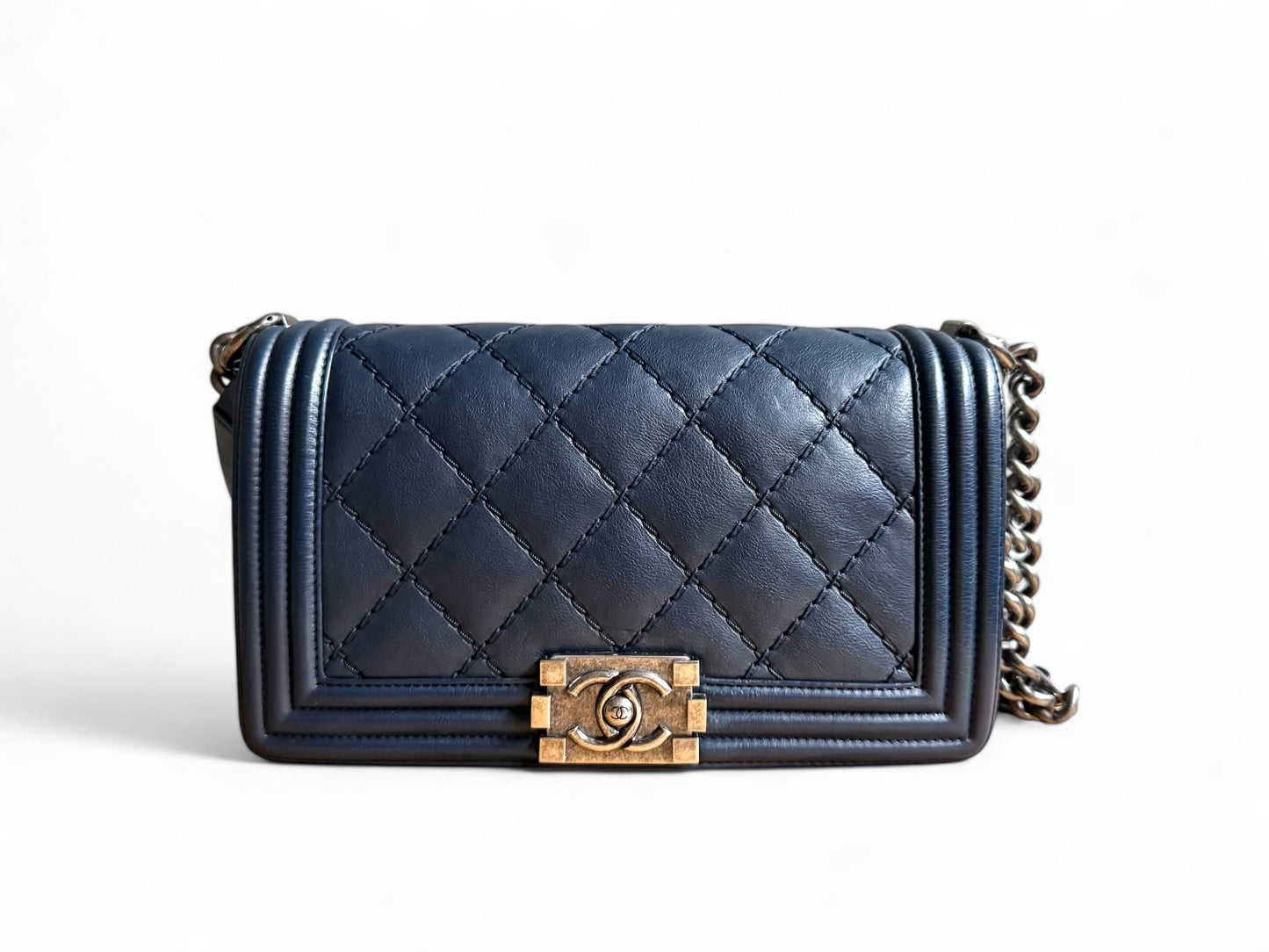 Chanel Quilted Leather Medium Boy Bag