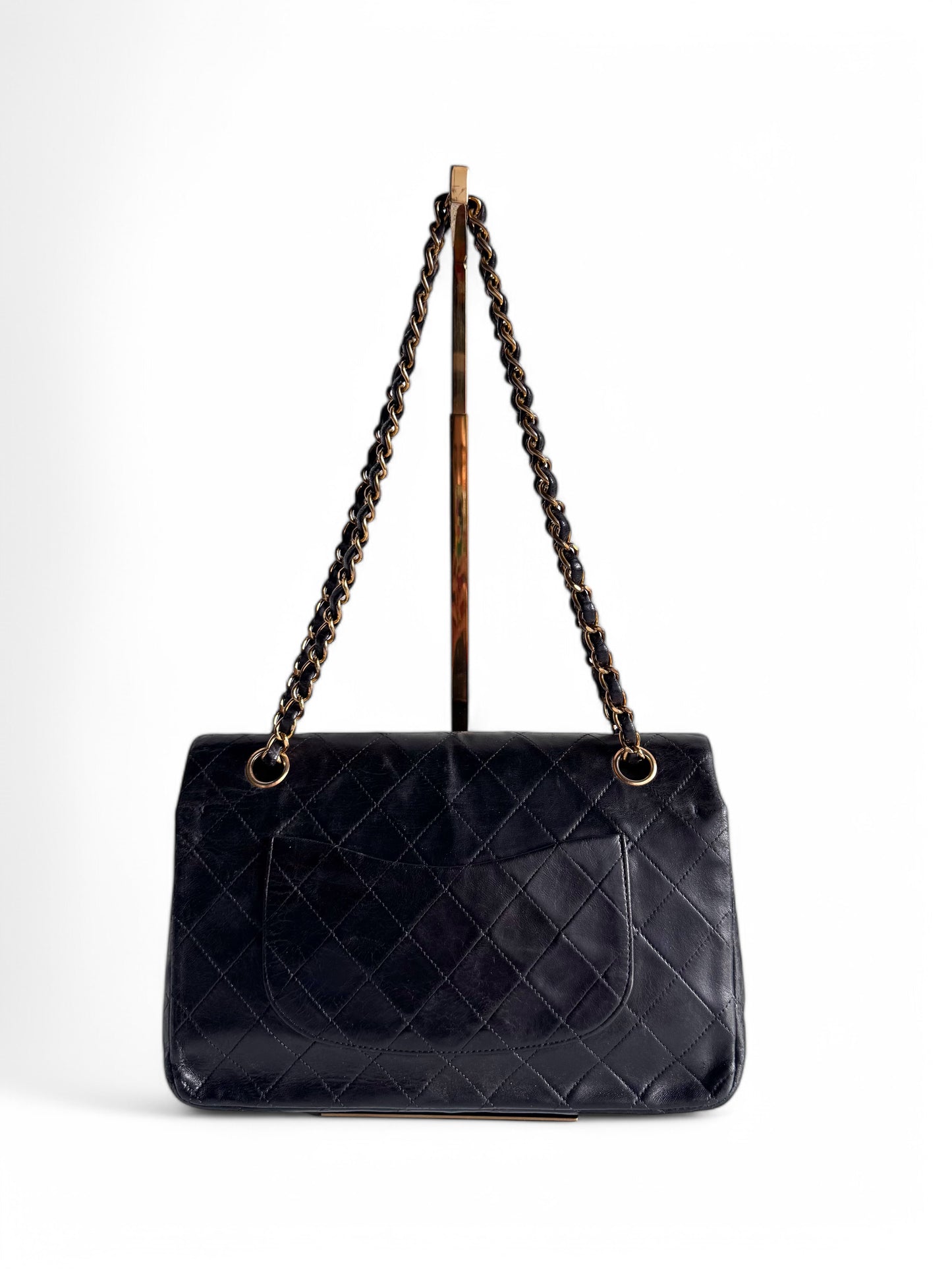 CHANEL Matelasse Double Flap Bag Black
