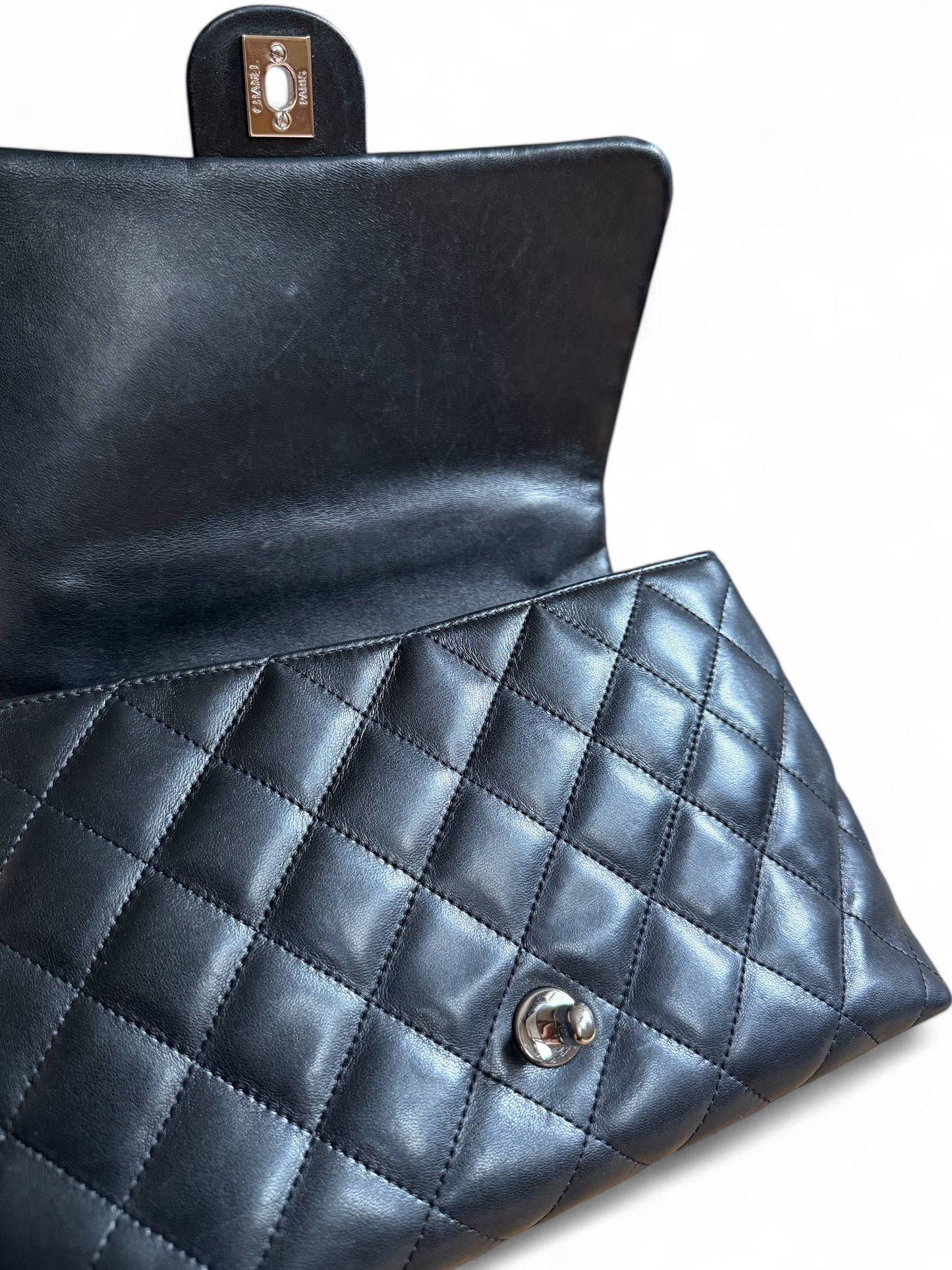CHANEL Lambskin Quilted Medium Kelly Flap Bag