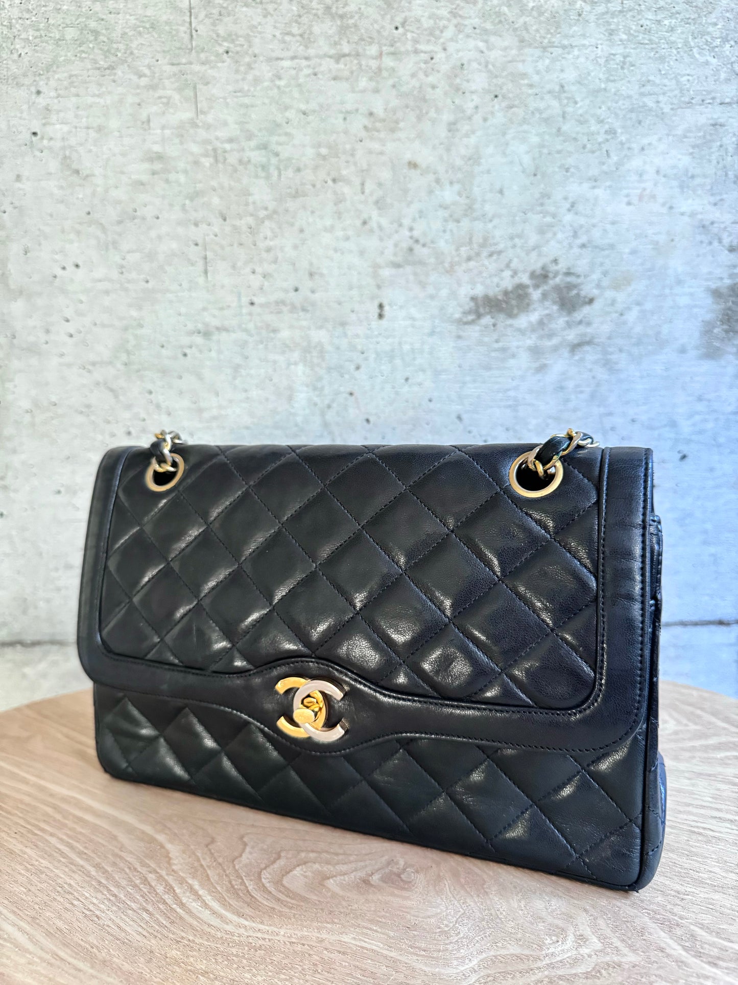 CHANEL Lambskin Quilted Medium Double Flap Bag