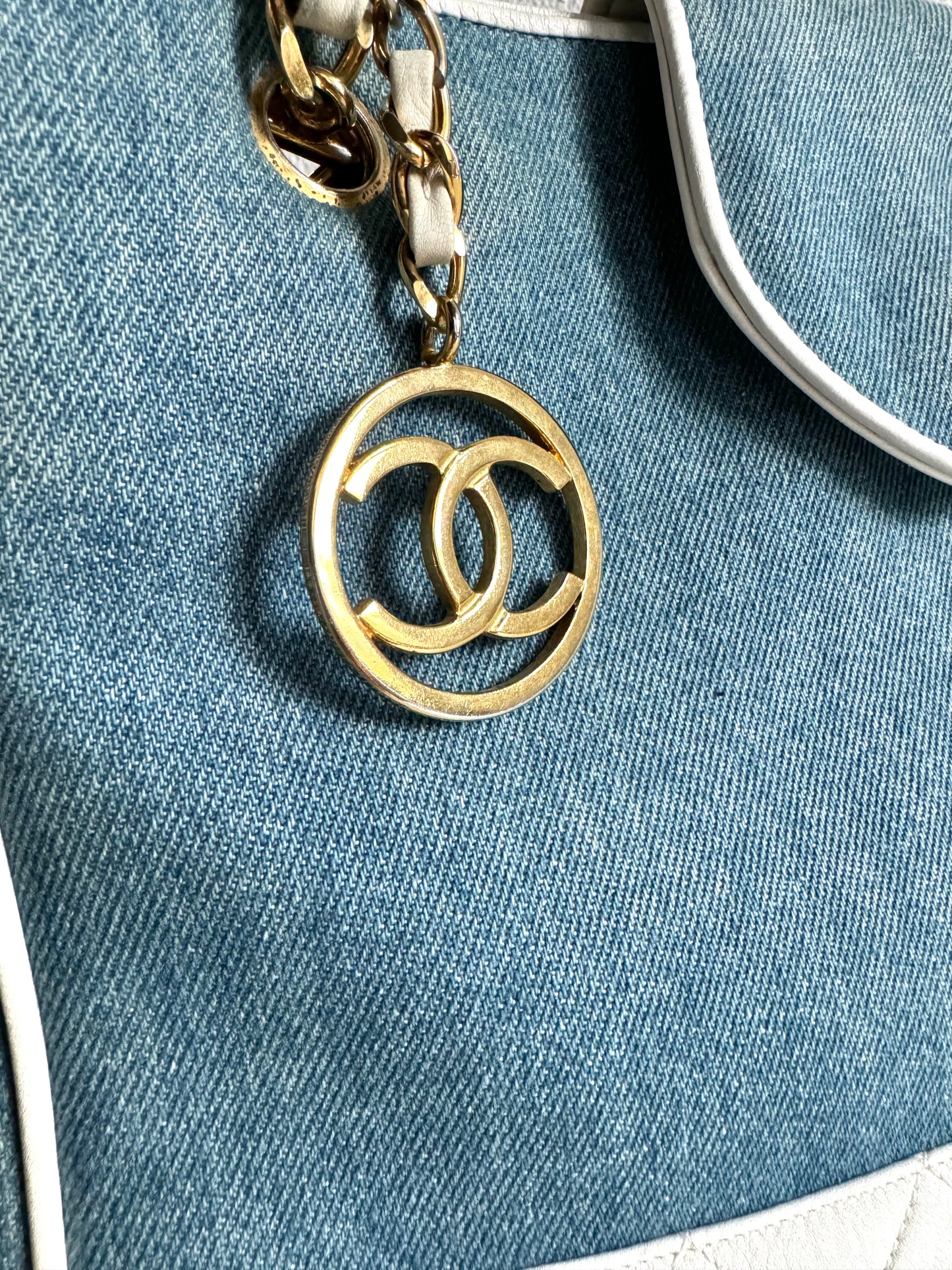 CHANEL Denim Lambskin Tote