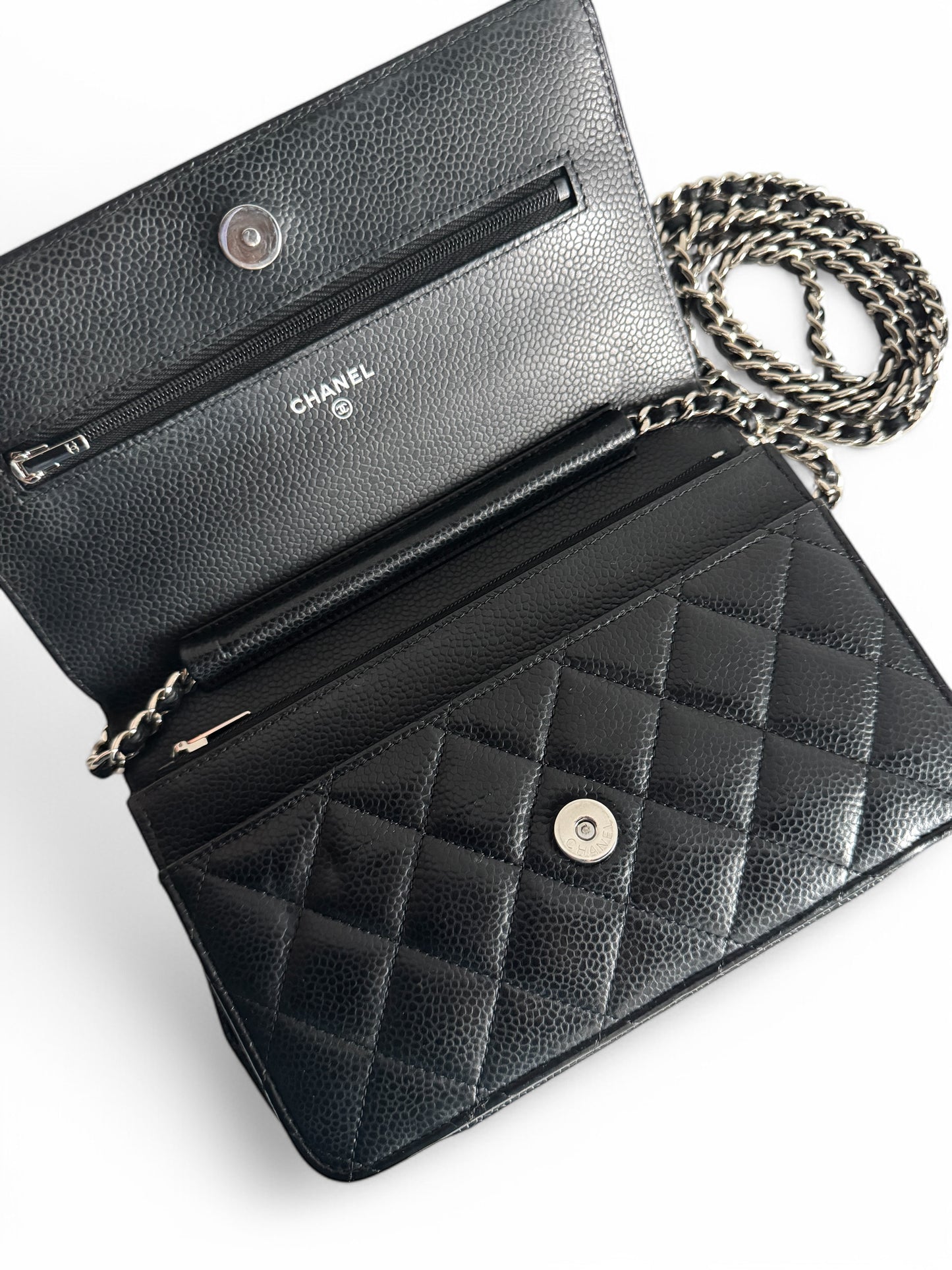 CHANEL Caviar Quilted Wallet on Chain WOC