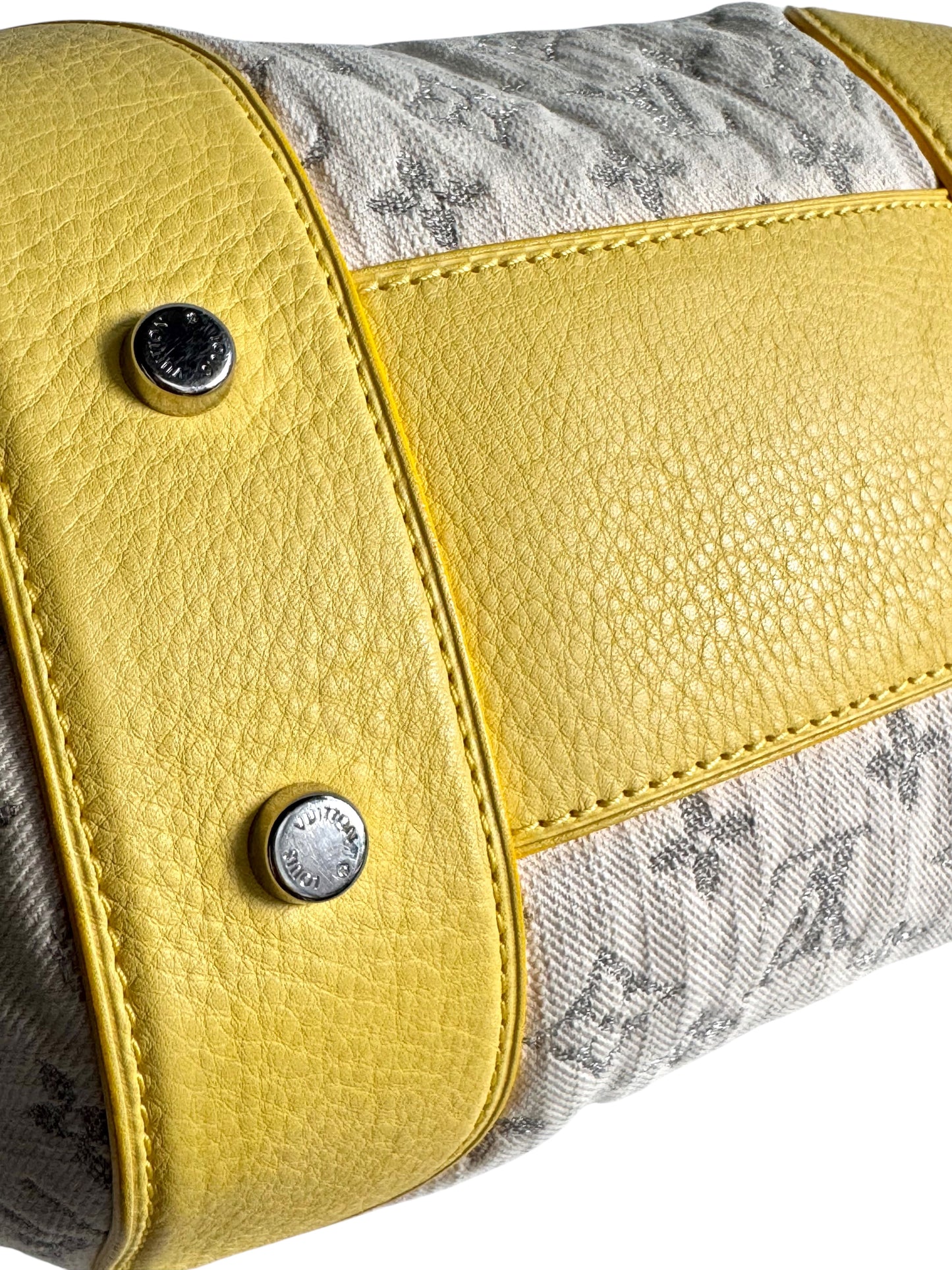 LOUIS VUITTON Monogram Denim Pochette Round Bag