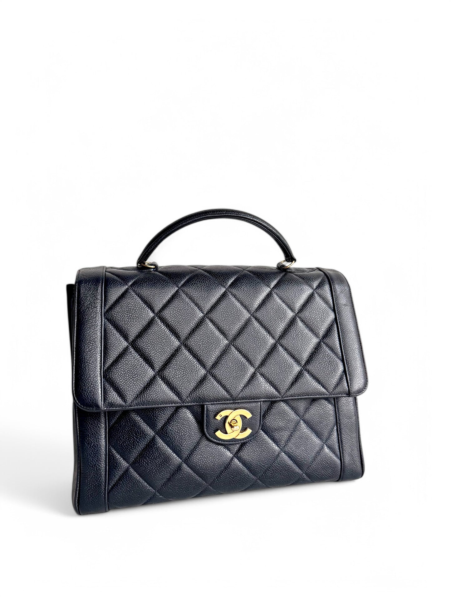 CHANEL Caviar Quilted Jumbo Kelly Flap