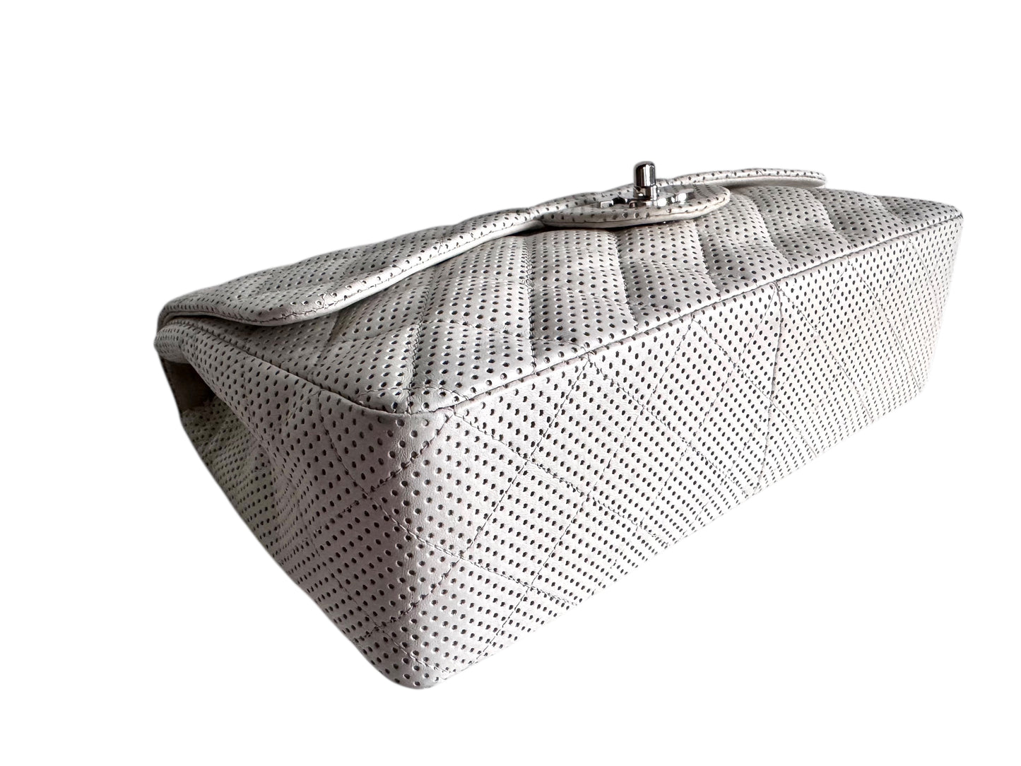 CHANEL Lambskin Perforated Jumbo Single Flap