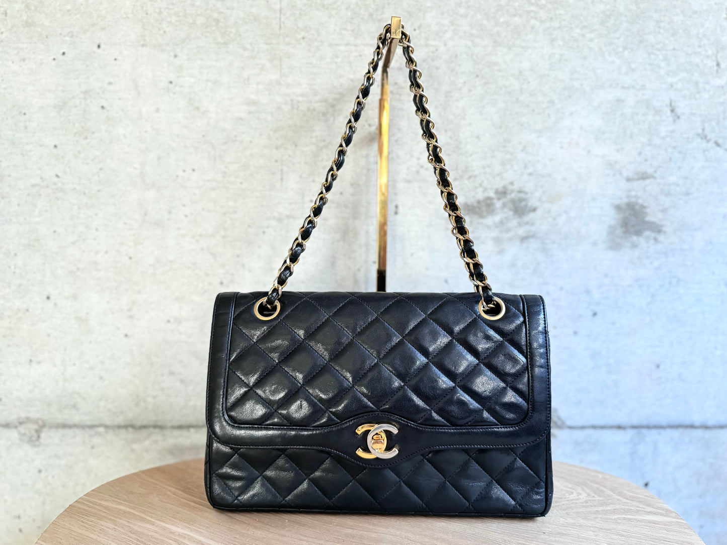CHANEL Lambskin Quilted Medium Double Flap Bag