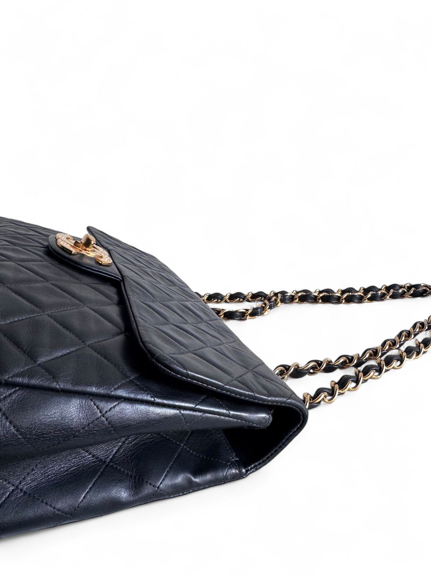 CHANEL Lambskin Quilted XL Jumbo Single Flap Bag