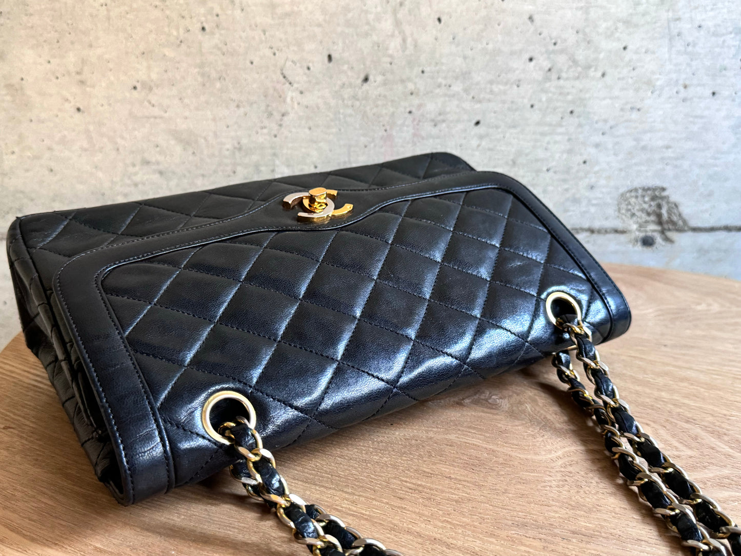 CHANEL Lambskin Quilted Medium Double Flap Bag