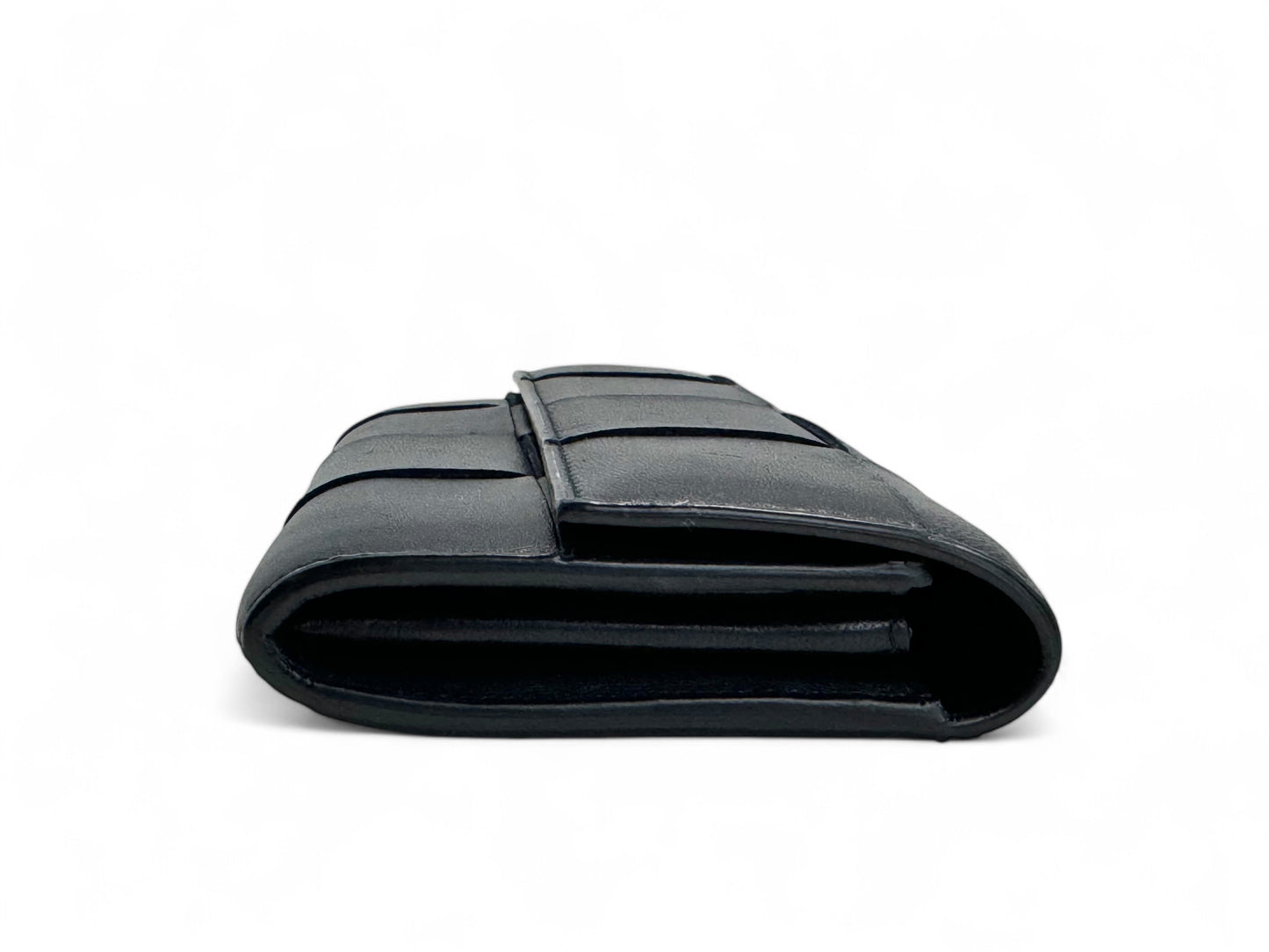BOTTEGA VENETA Lambskin Maxi Intrecciato Padded Large Flap Wallet