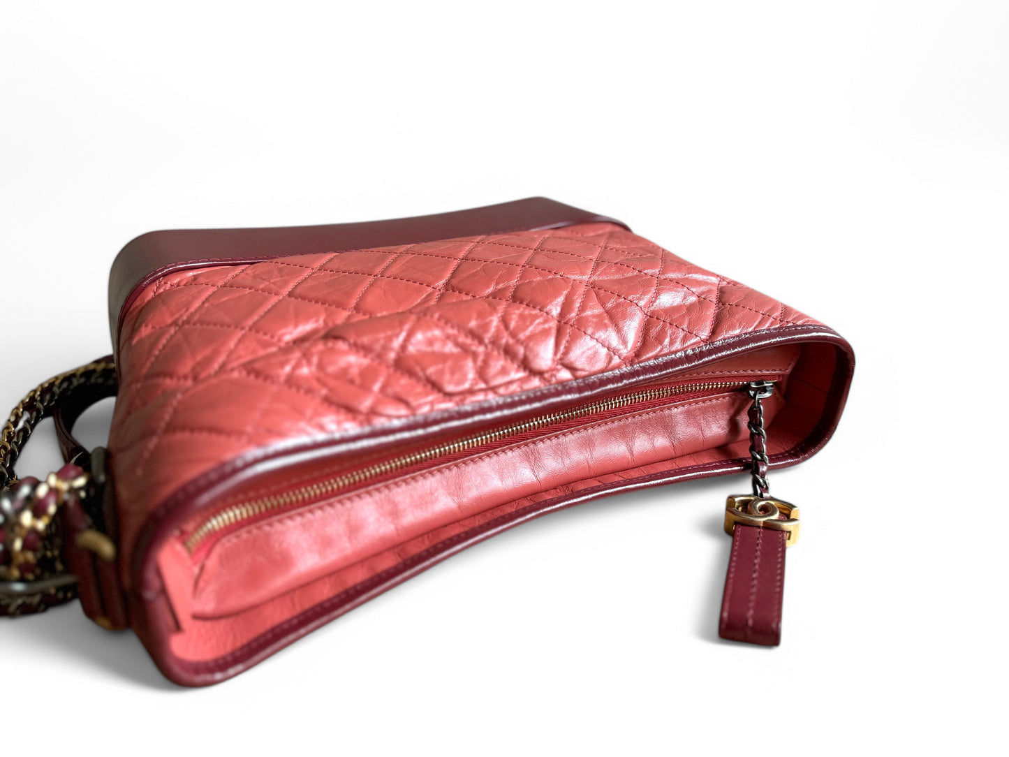 CHANEL Aged Calfskin Quilted Medium Gabrielle Hobo