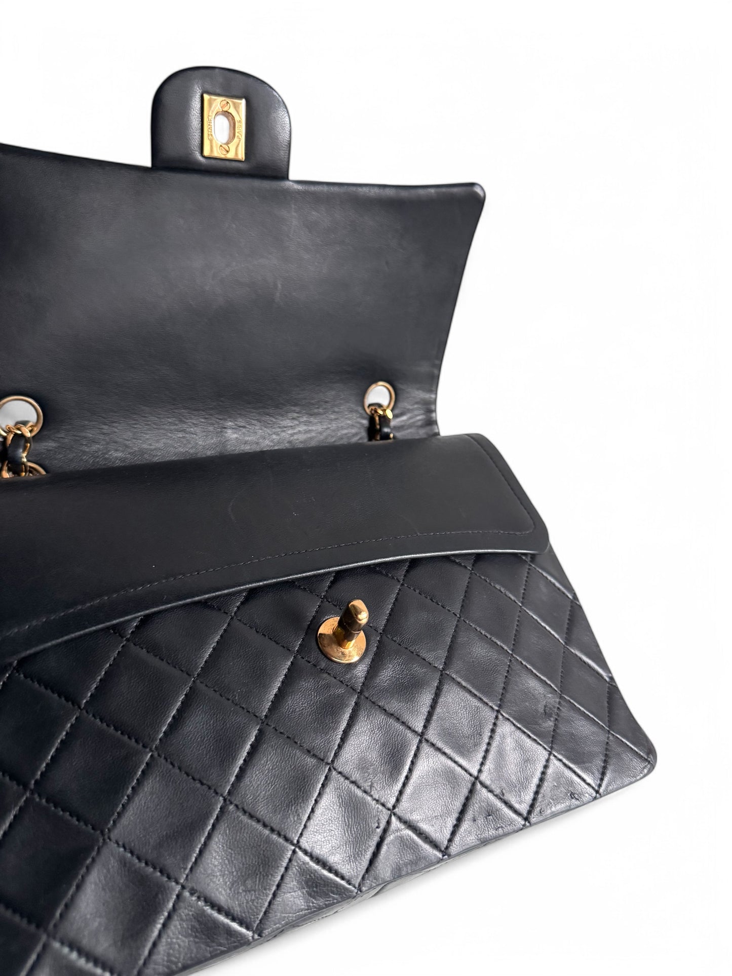 CHANEL Lambskin Quilted Medium Double Flap