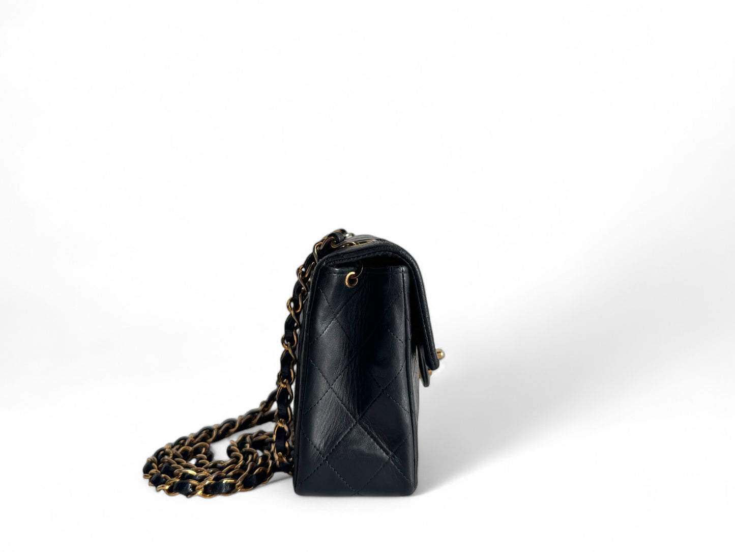 CHANEL Lambskin Mini Square Classic Single Flap Bag