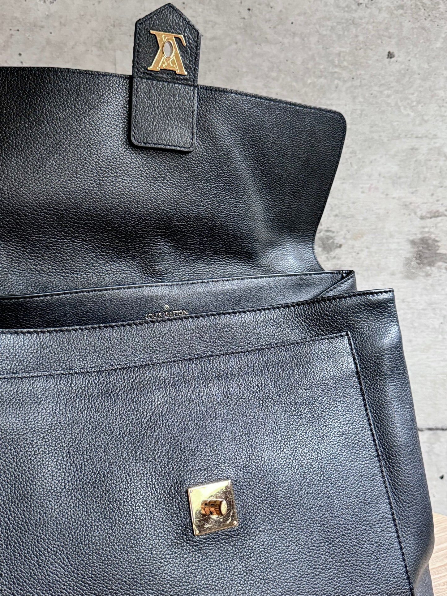 LOUIS VUITTON Calfskin Lockme MM