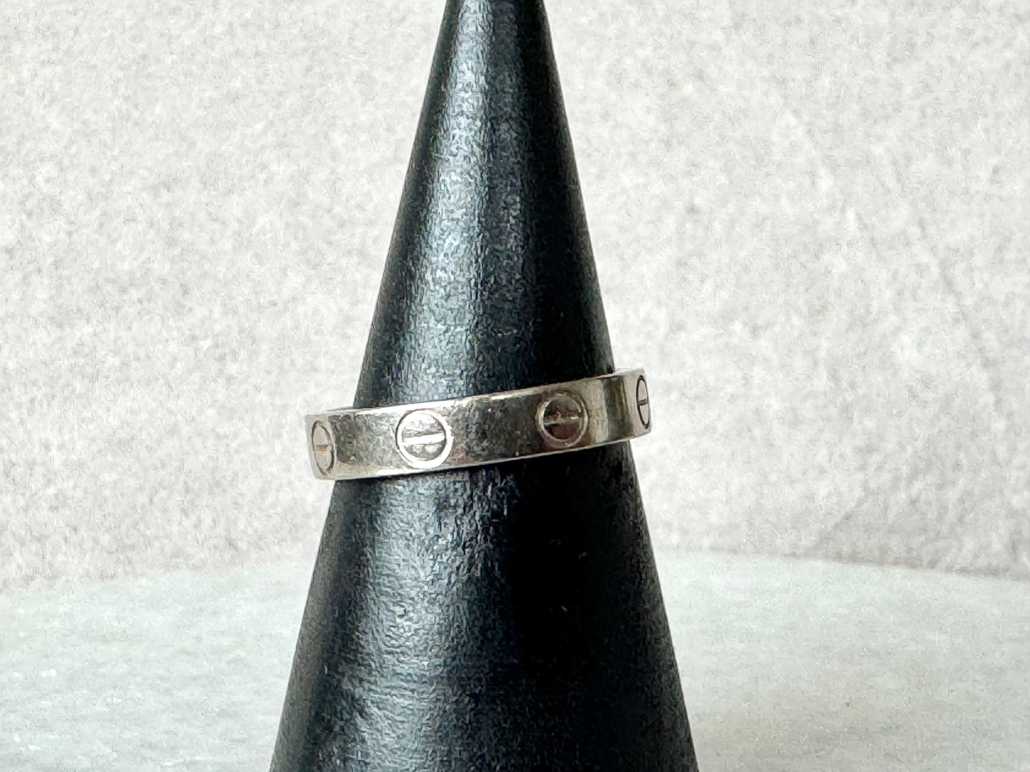 CARTIER 18K White Gold 3.5mm LOVE Wedding Band Ring