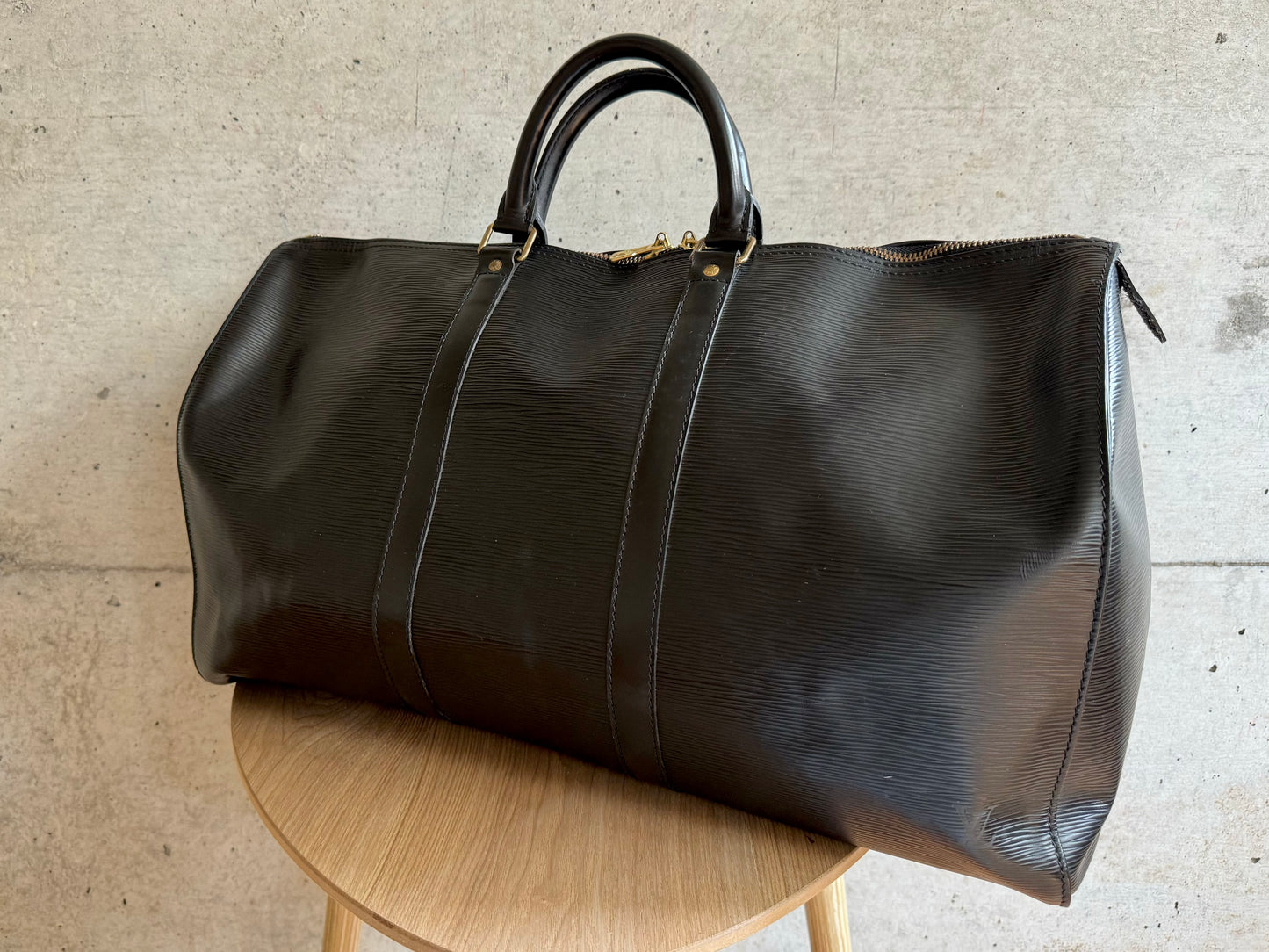 LOUIS VUITTON Epi Keepall 50 Black