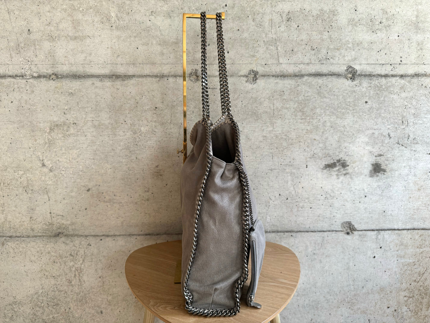 STELLA MCCARTNEY Shaggy Deer Falabella Fold Over Tote