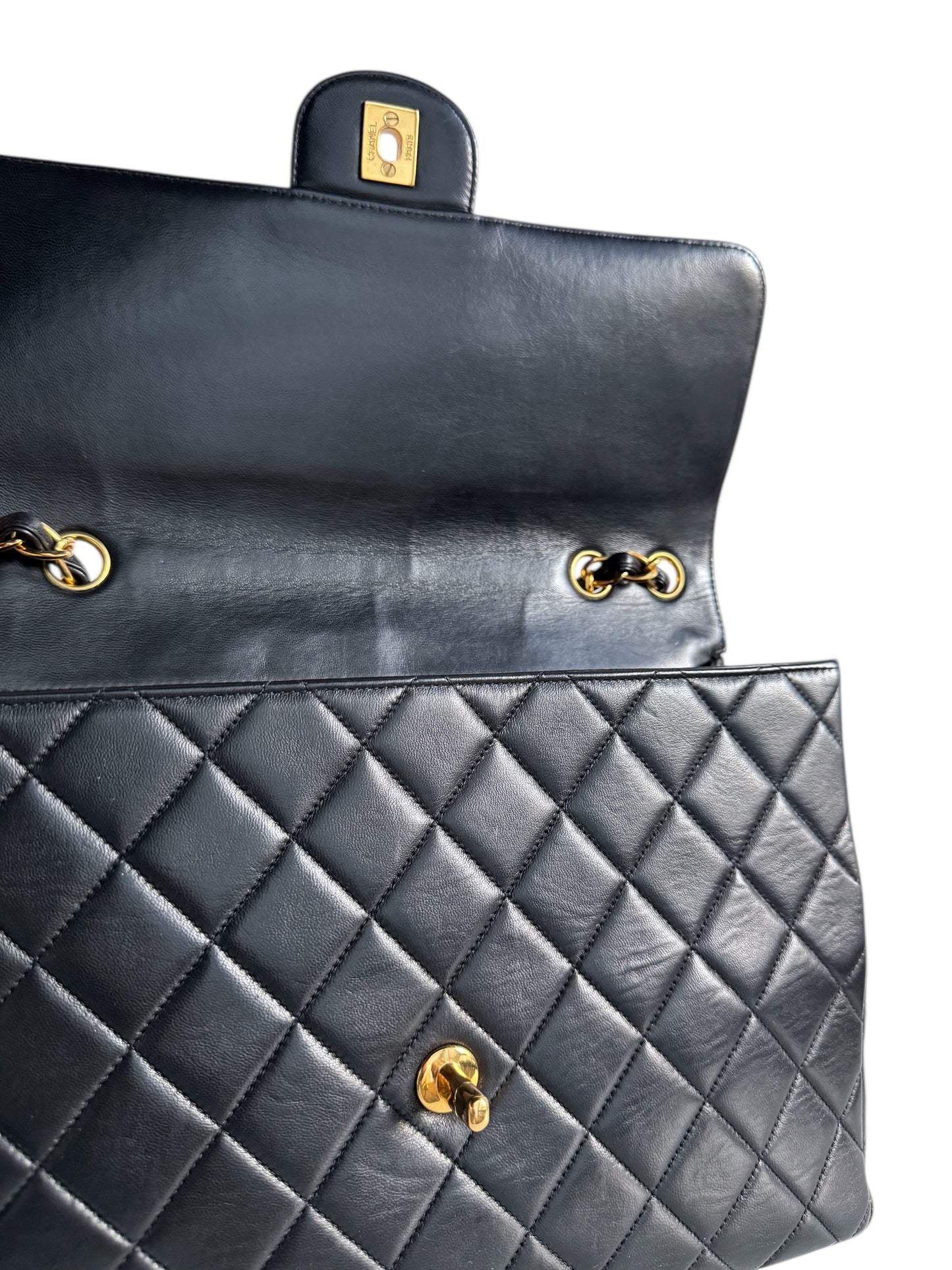 CHANEL Medium Lambskin Matelasse Single Flap Chain Bag