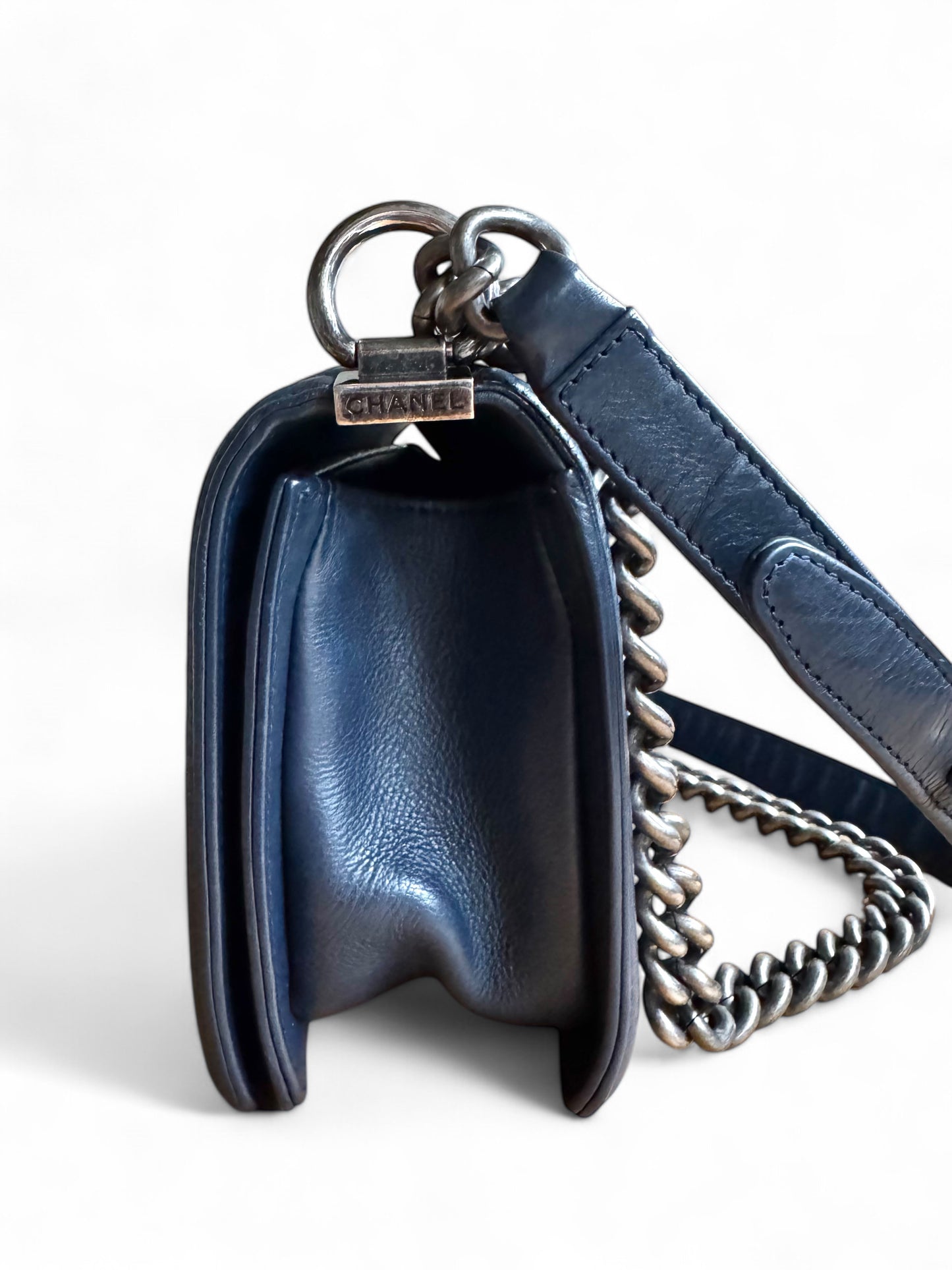 Chanel Quilted Leather Medium Boy Bag