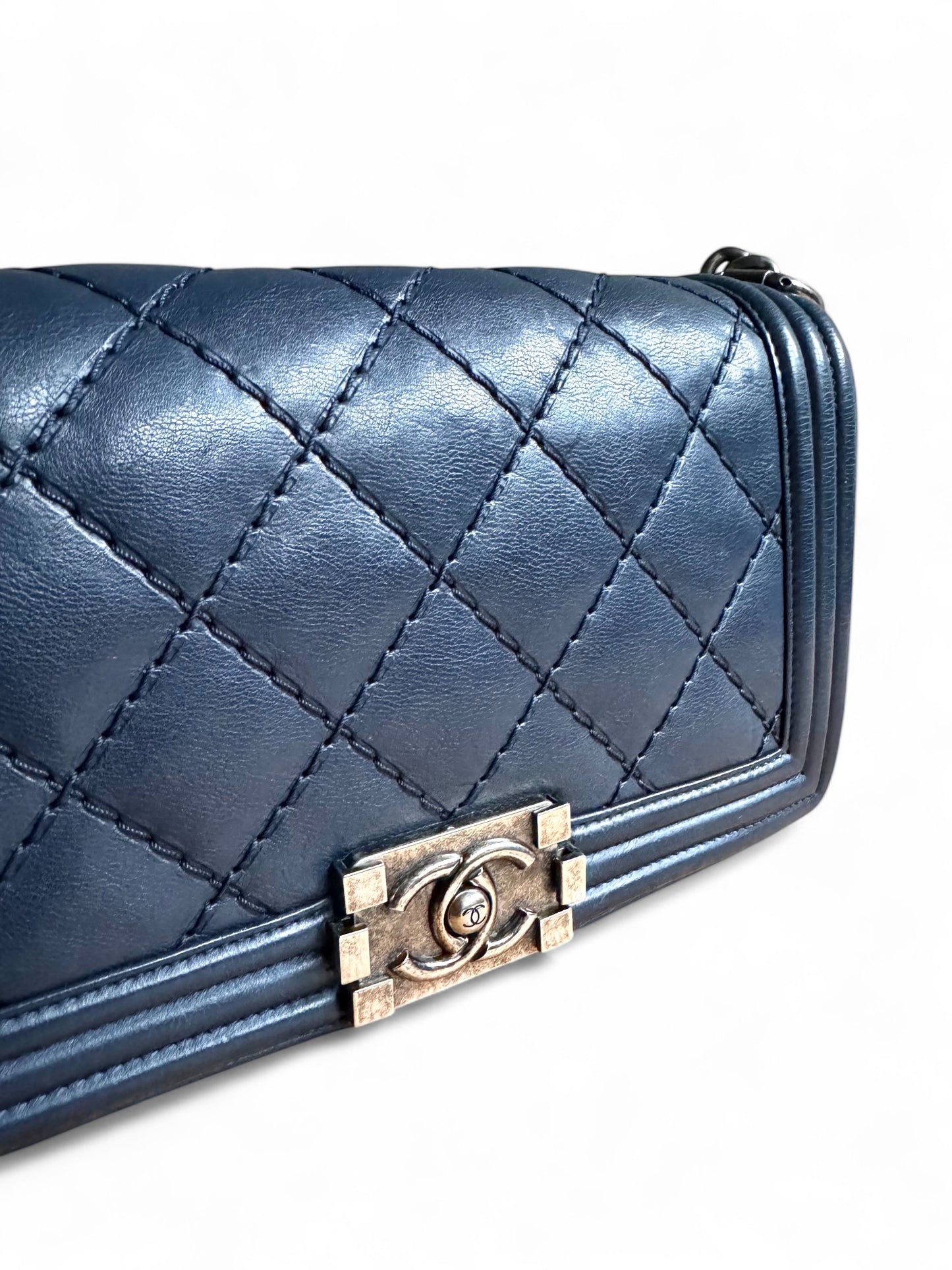 Chanel Quilted Leather Medium Boy Bag