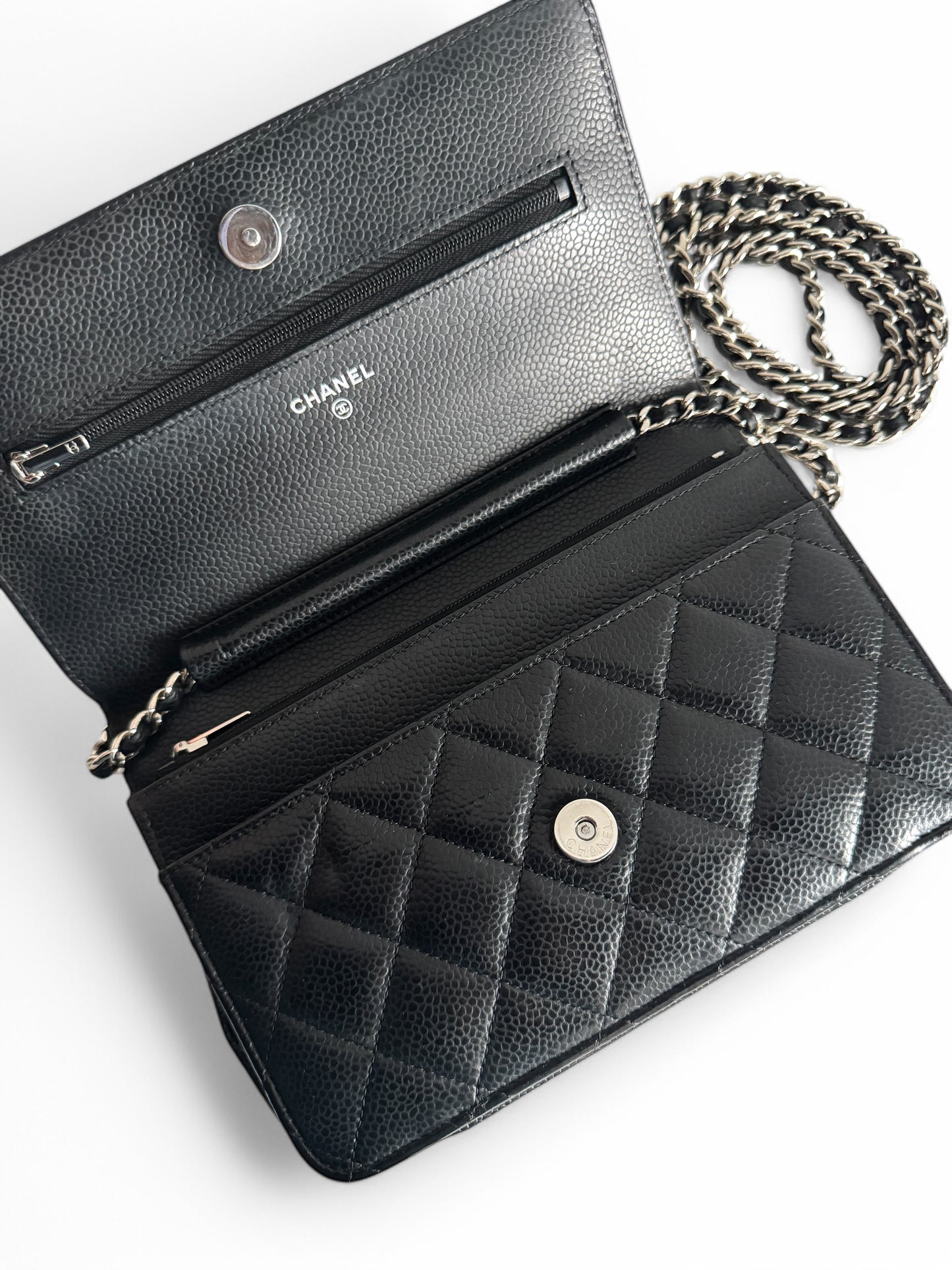 CHANEL Caviar Quilted Wallet on Chain WOC