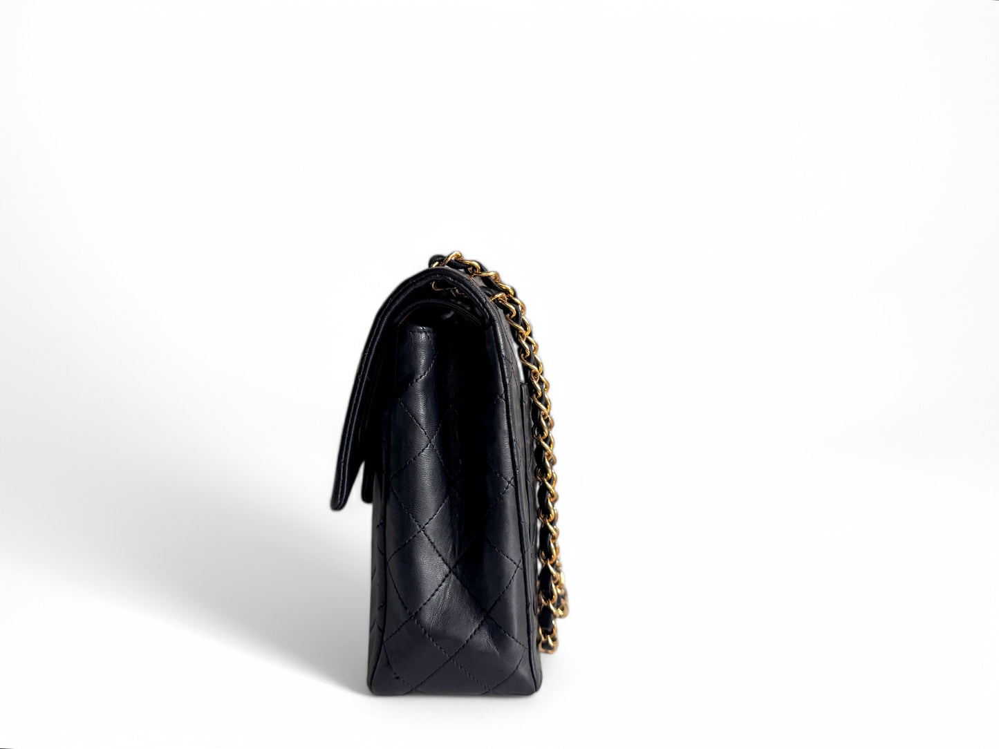 CHANEL Lambskin Quilted Medium Double Flap