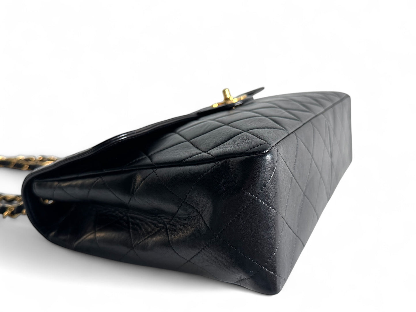 CHANEL Medium Lambskin Matelasse Single Flap Chain Bag