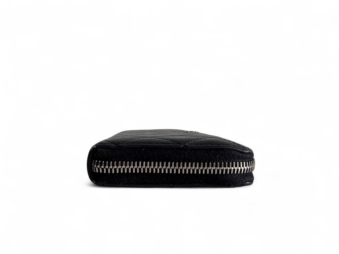 CHANEL Lambskin Quilted Large Gusset Zip Around Wallet