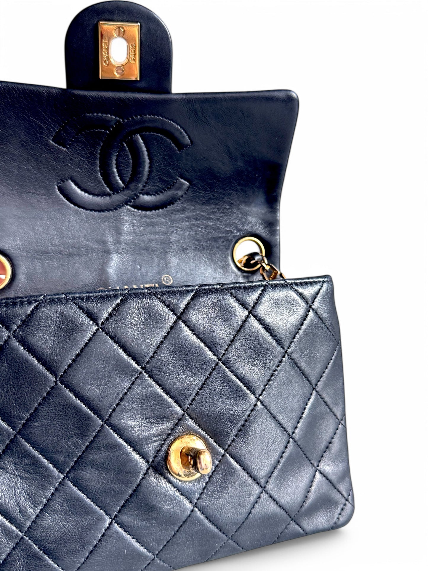 CHANEL Lambskin Quilted Mini Flap Bag