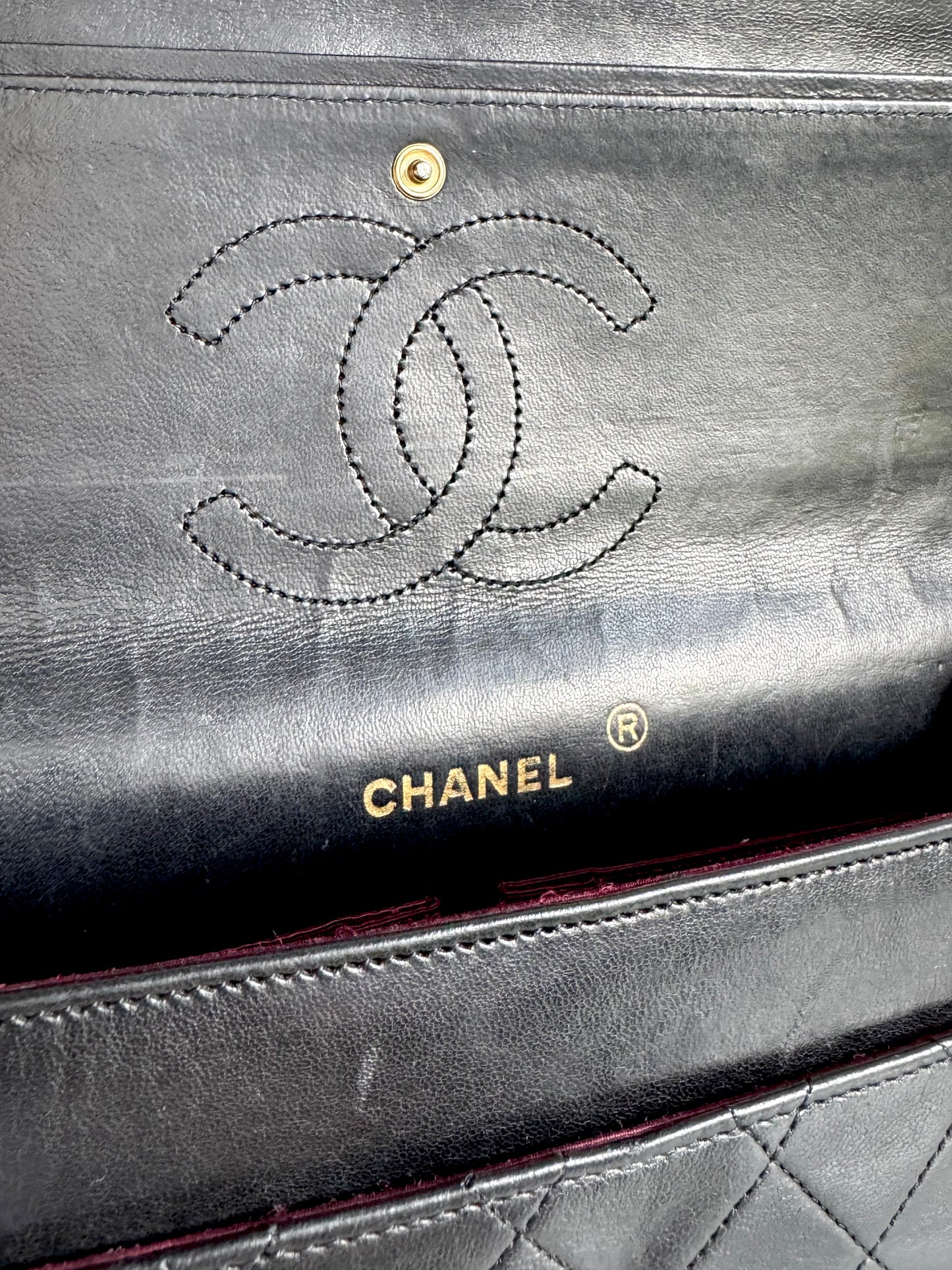 CHANEL Matelasse Lambskin Double Flap Bag