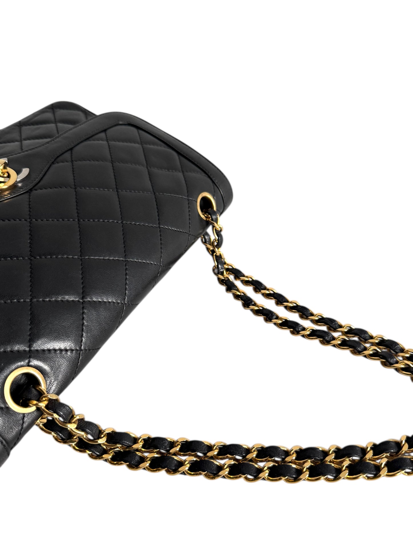 CHANEL Lambskin Quilted Medium Double Flap Bag