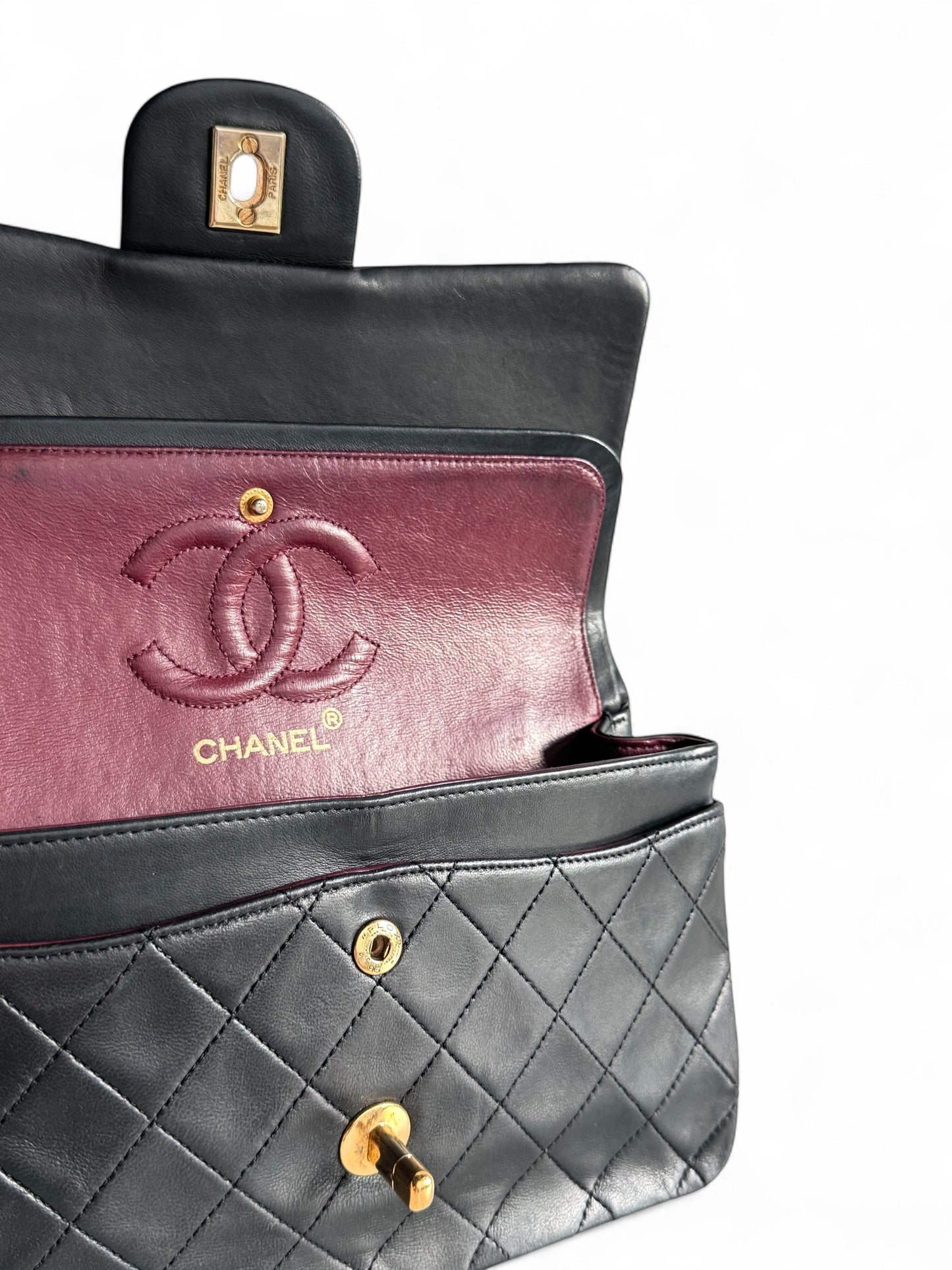 CHANEL Lambskin Timeless Classic Double Flap Bag