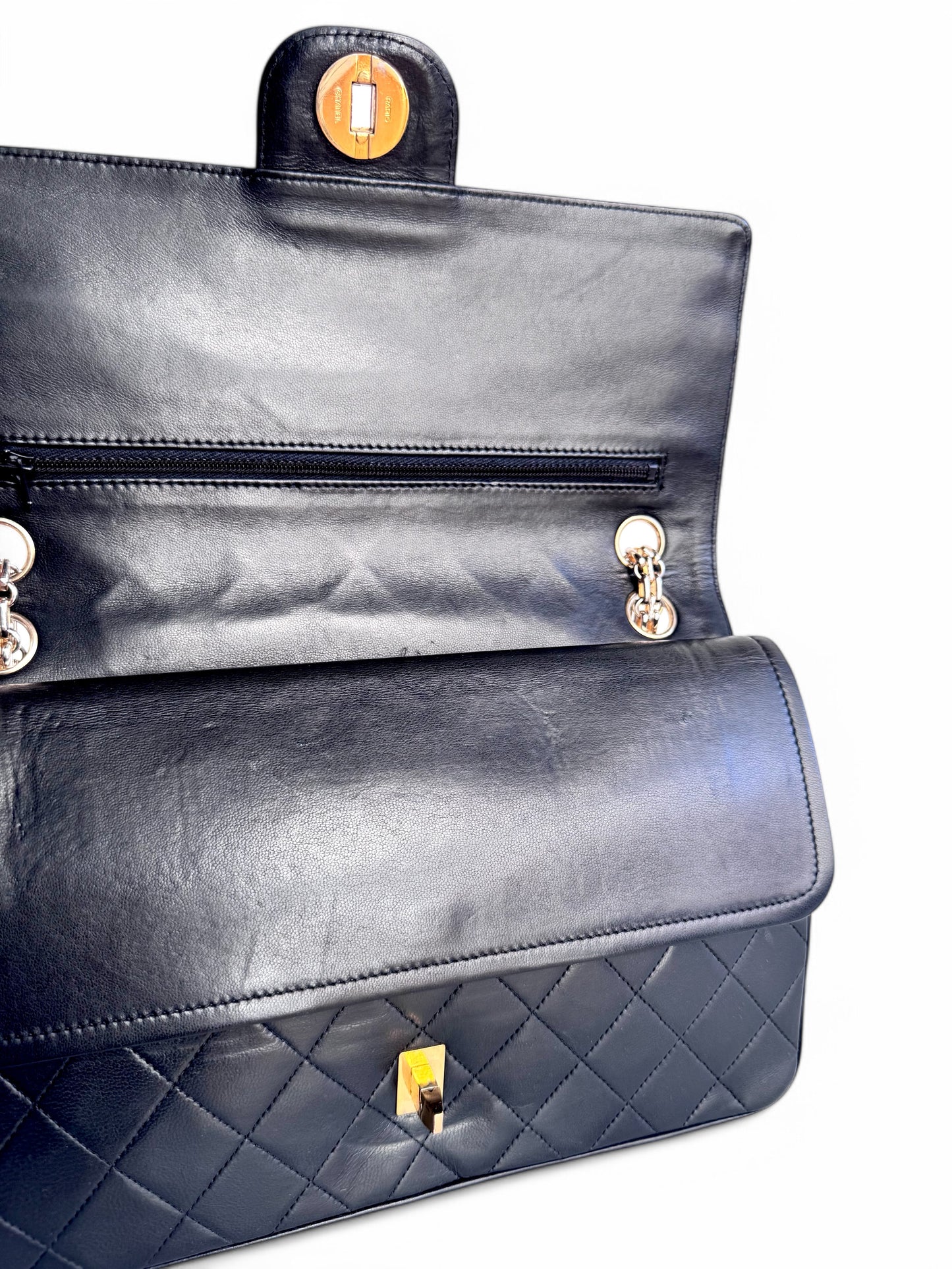 CHANEL Lambskin Mademoiselle Double Flap